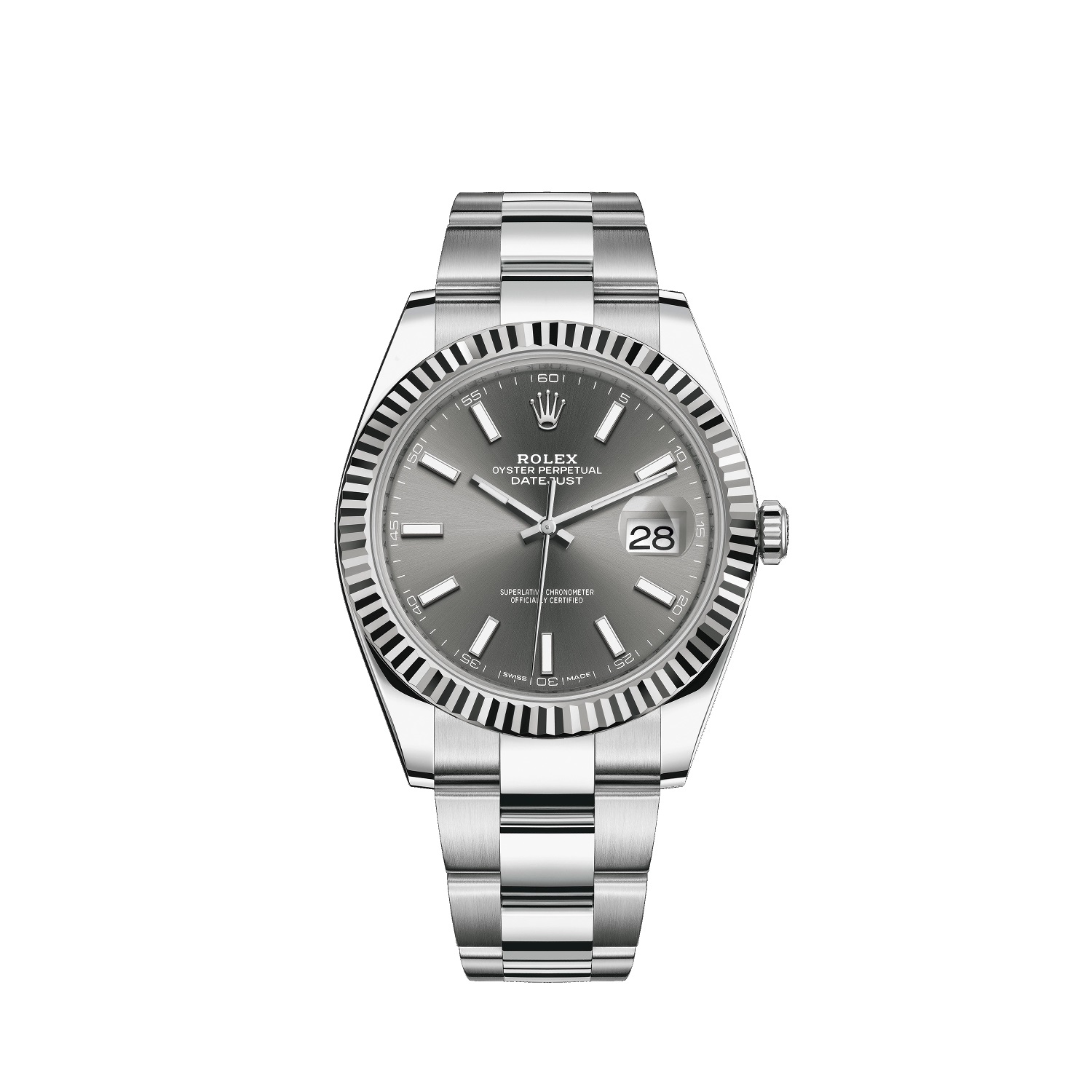 Datejust 41 126334 White Gold & Stainless Steel Watch (Dark Rhodium)