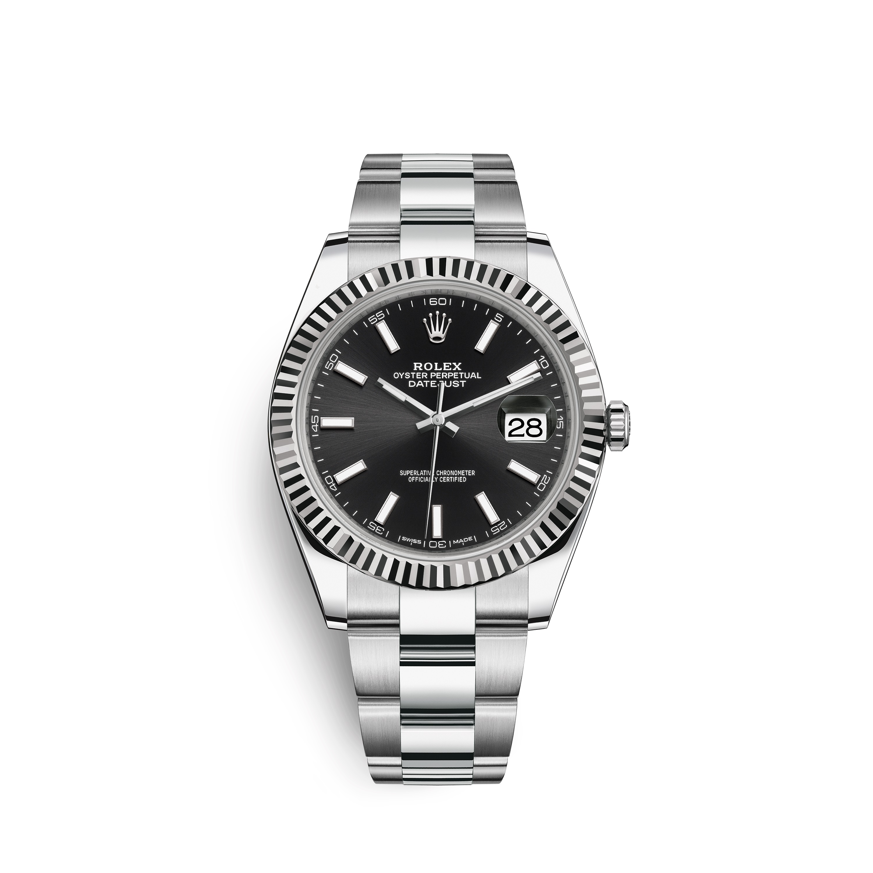 Datejust 41 126334 White Gold & Stainless Steel Watch (Black)