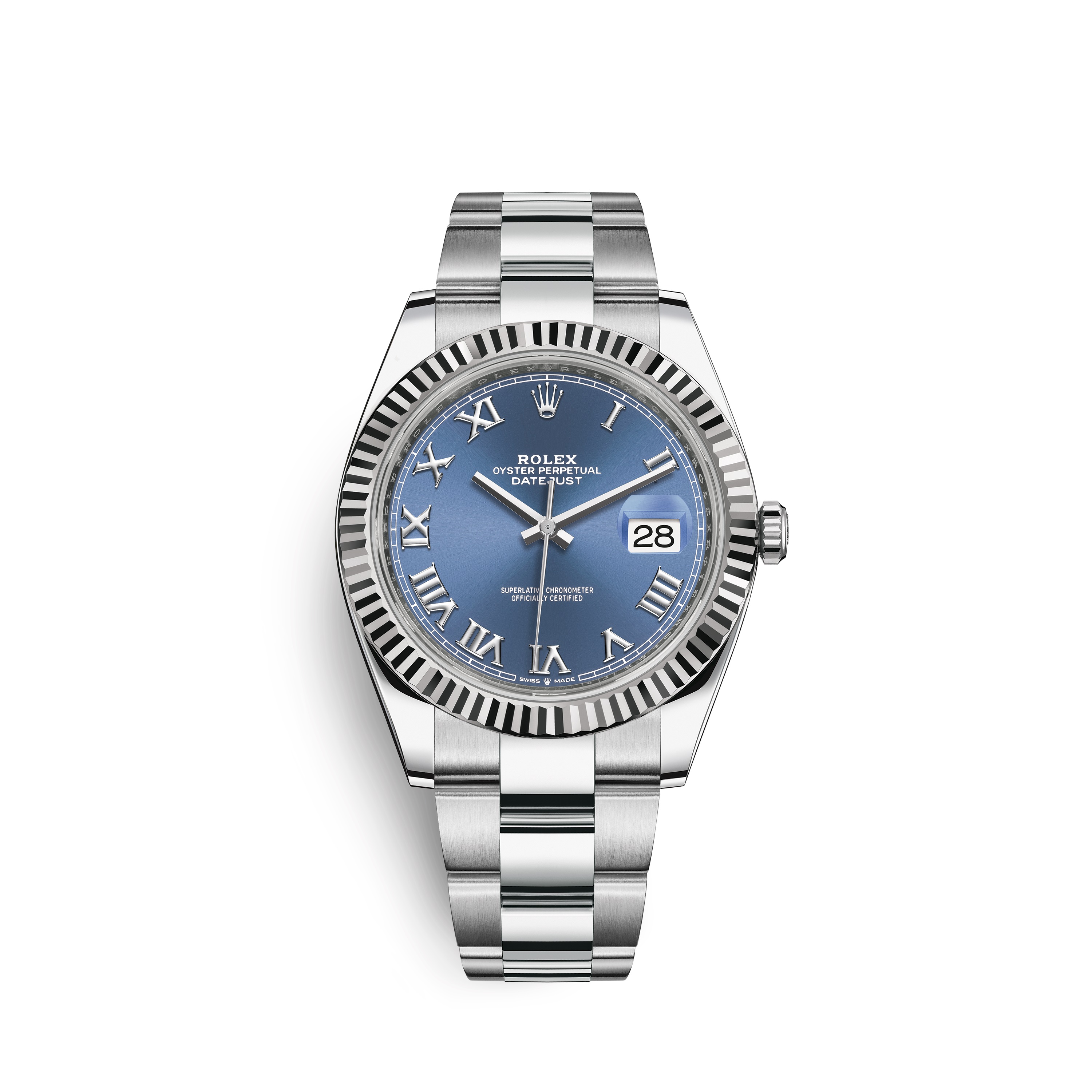 Datejust 41 126334 White Gold and Stainless Steel Watch (Blue)