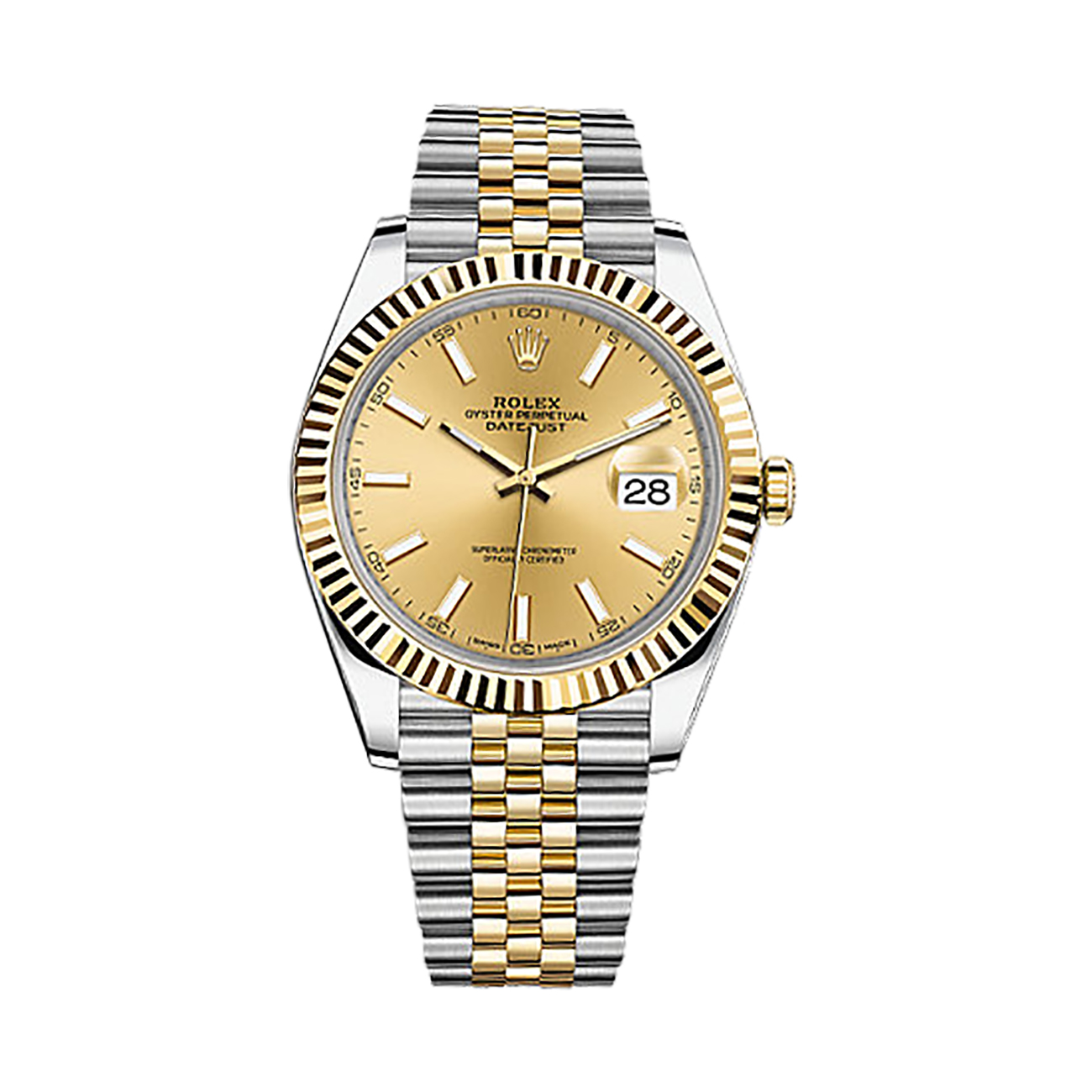 Datejust 41 126333 Gold & Stainless Steel Watch (Champagne)