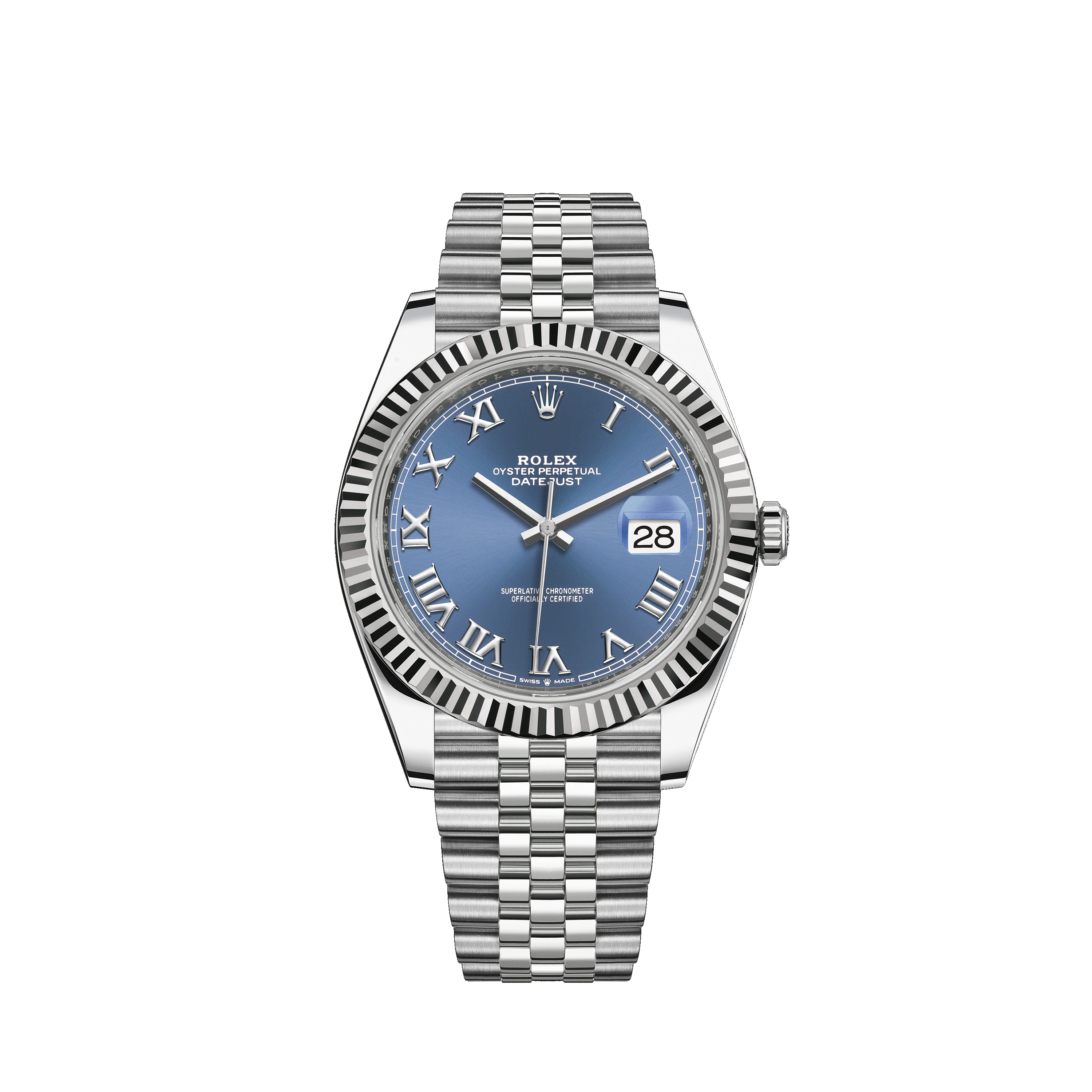 Datejust 41 126334 White Gold & Stainless Steel Watch (Blue)