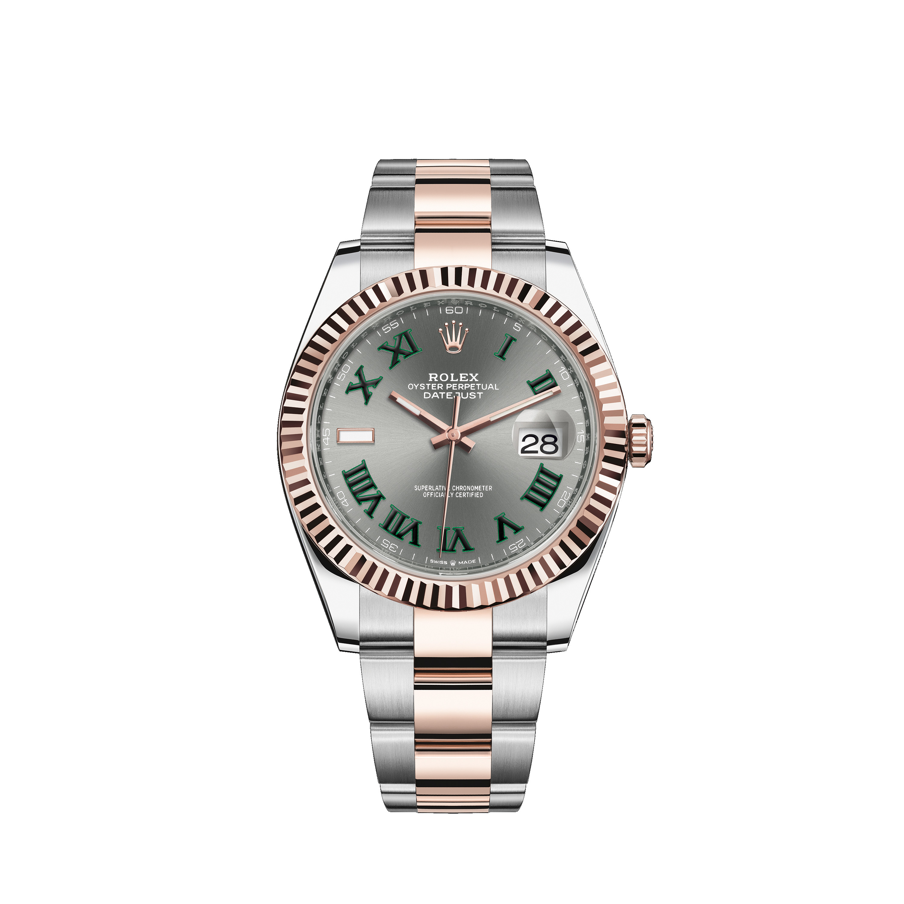 Datejust 41 126331 Rose Gold & Stainless Steel Watch (Slate)