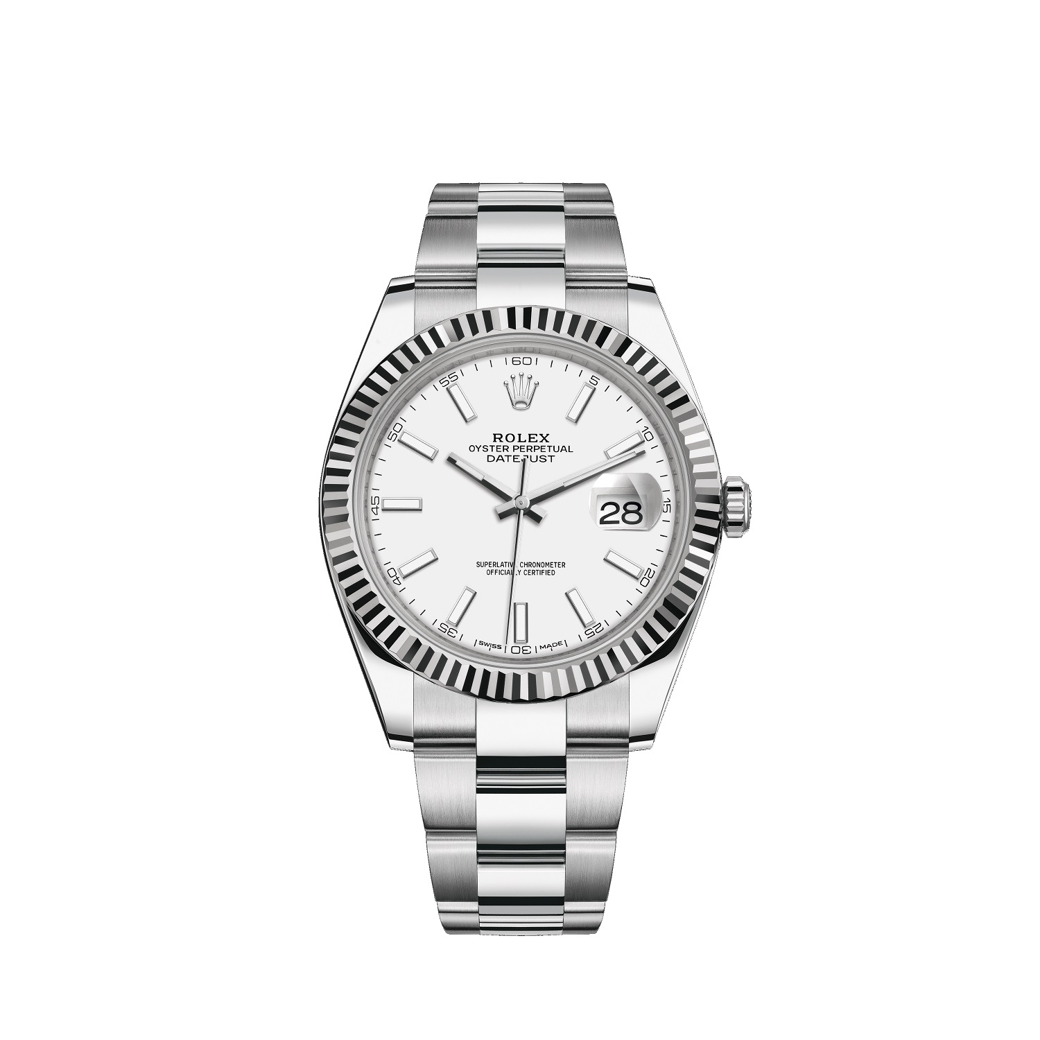 Datejust 41 126334 White Gold & Stainless Steel Watch (White)