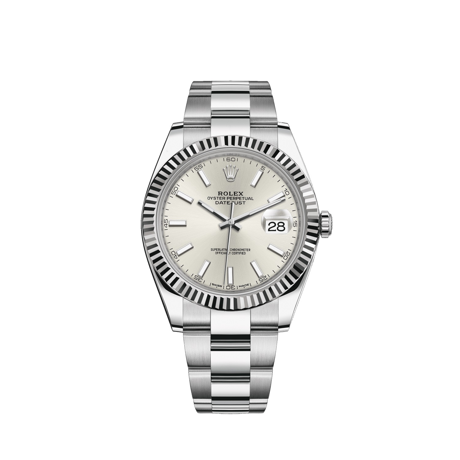 Datejust 41 126334 White Gold & Stainless Steel Watch (Silver)