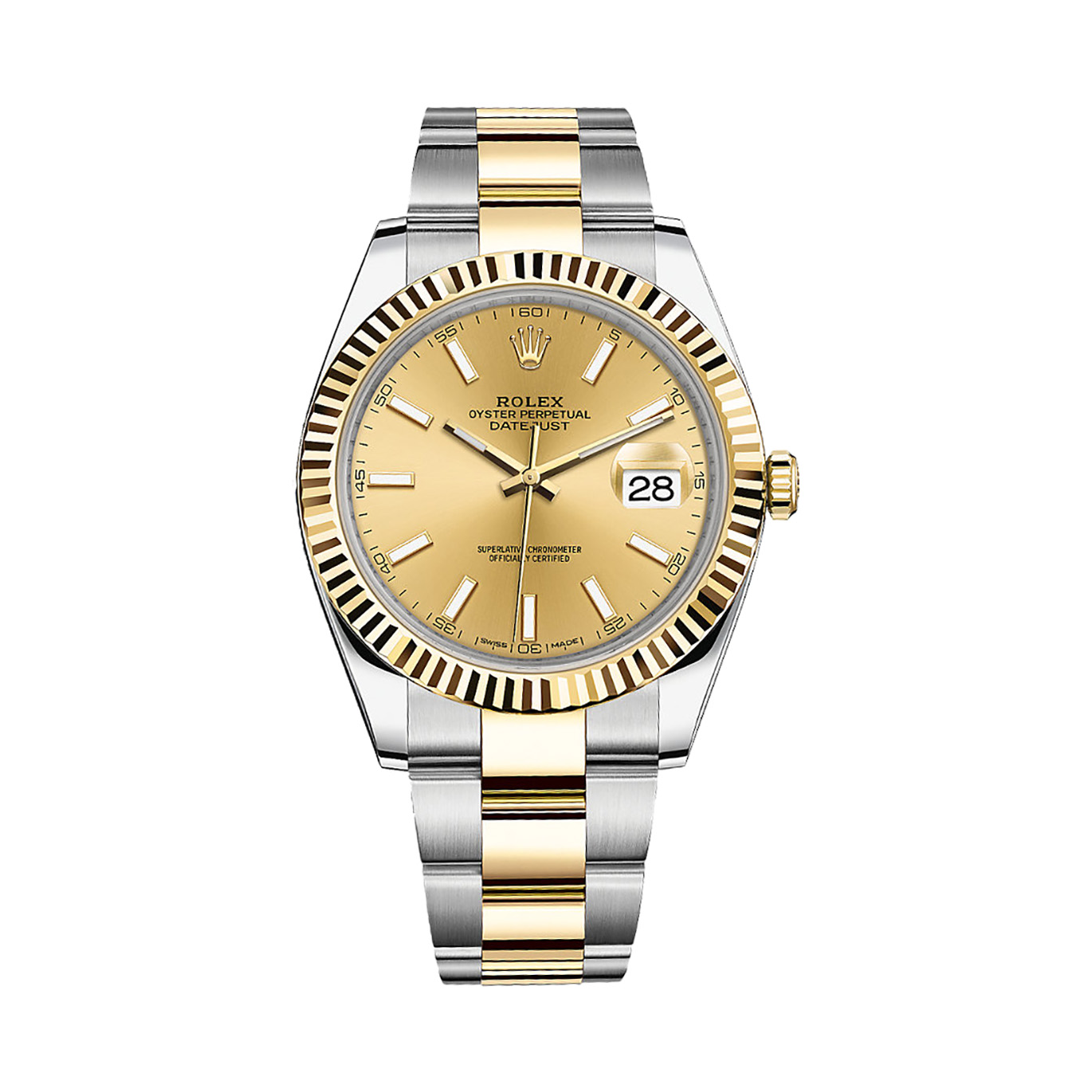 Datejust 41 126333 Gold & Stainless Steel Watch (Champagne)