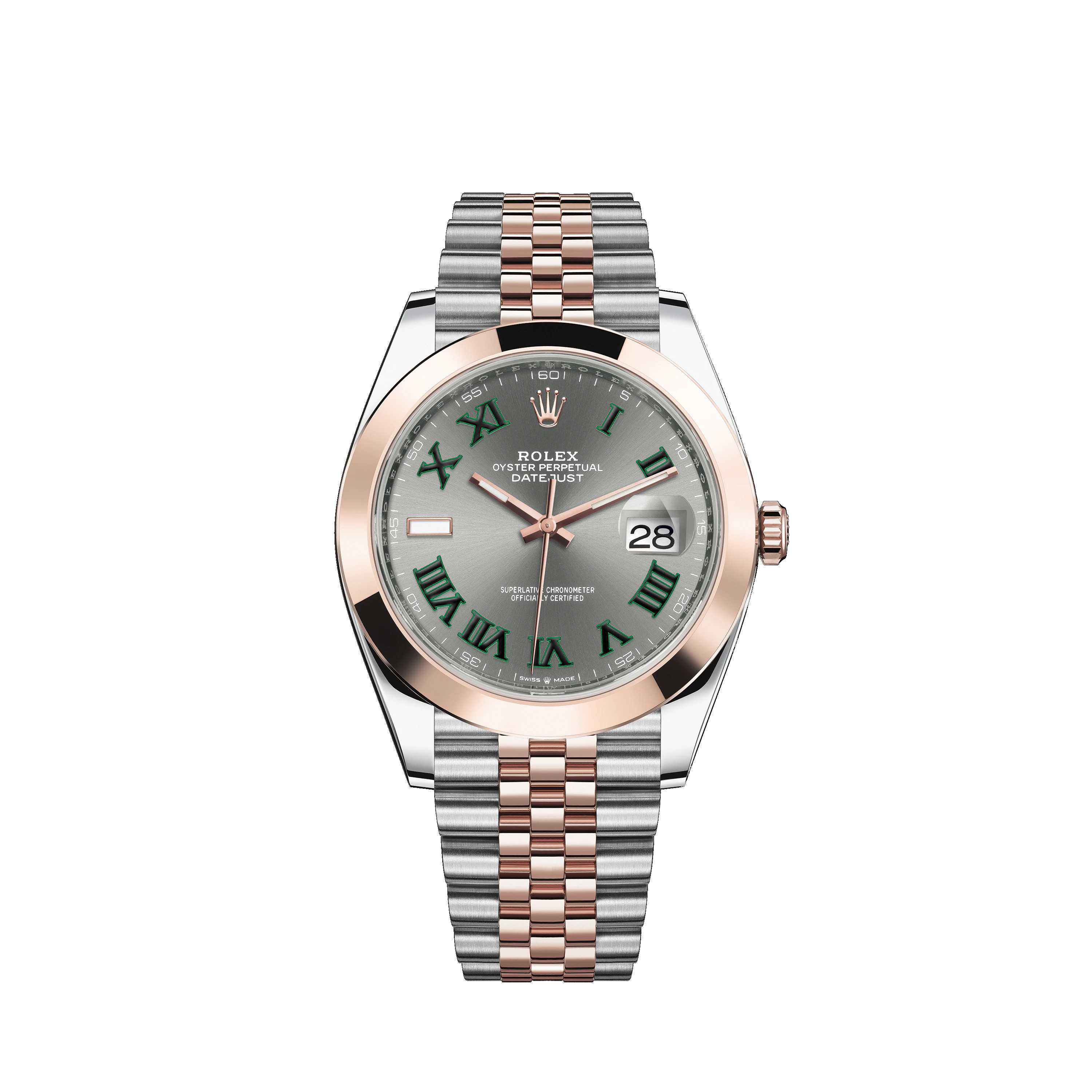 Datejust 41 126301 Rose Gold & Stainless Steel Watch (Slate)