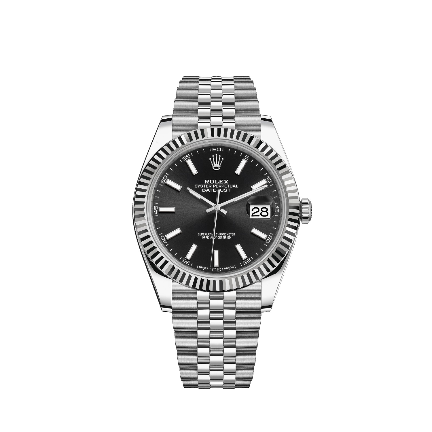 Datejust 41 126334 White Gold & Stainless Steel Watch (Black)