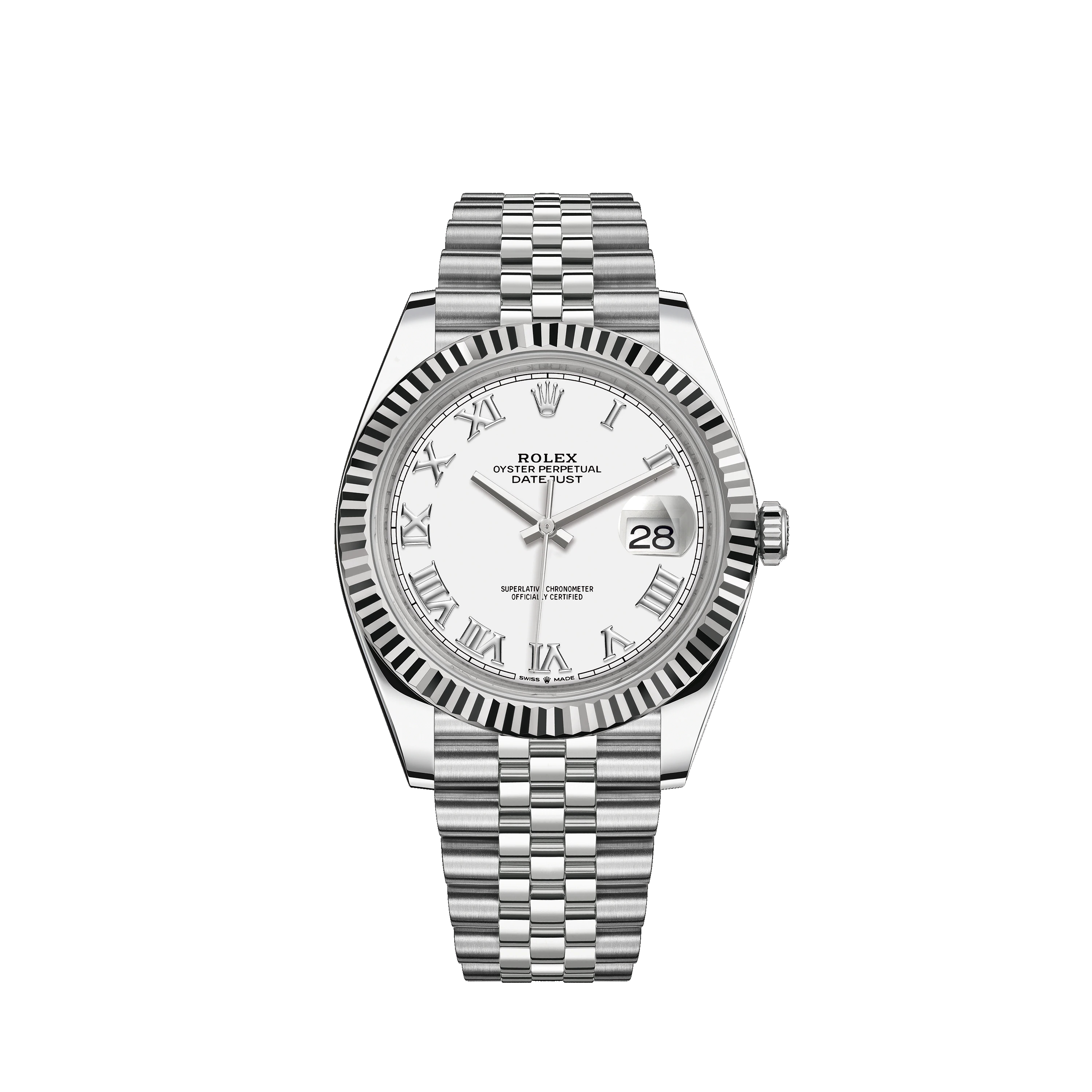 Datejust 41 126334 White Gold and Stainless Steel Watch (White)