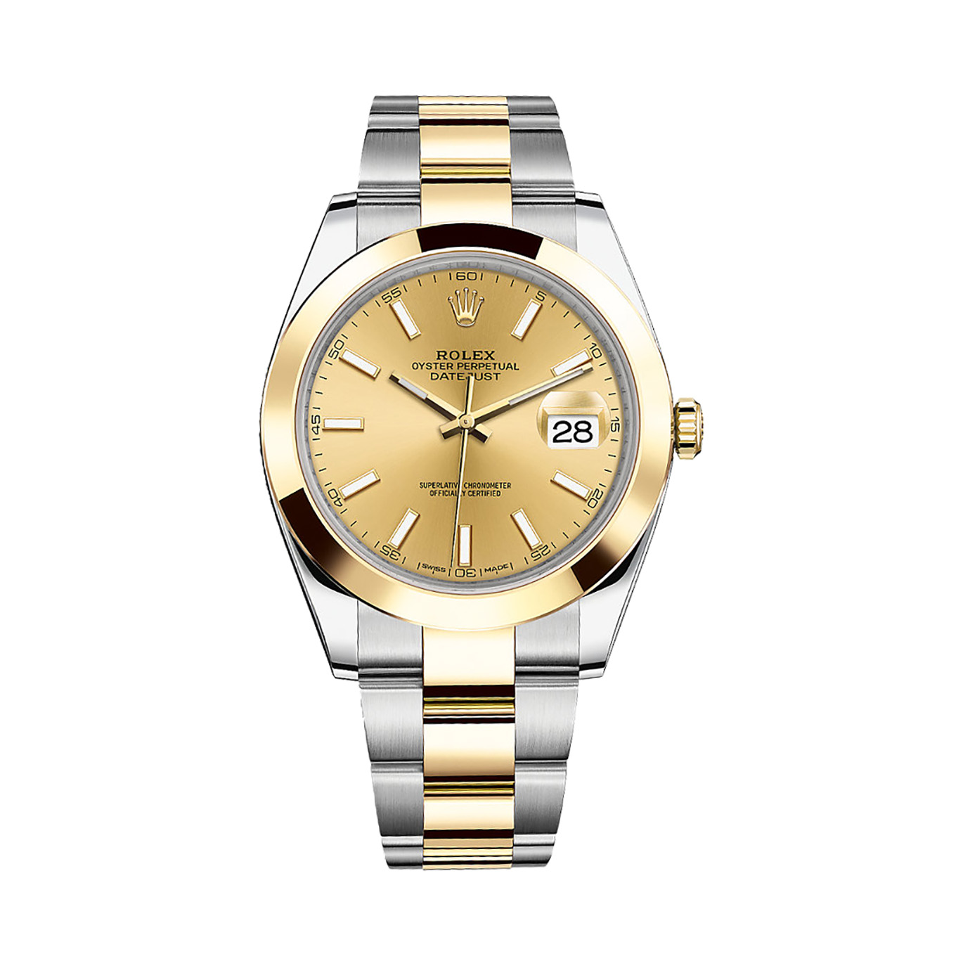 Datejust 41 126303 Gold & Stainless Steel Watch (Champagne)