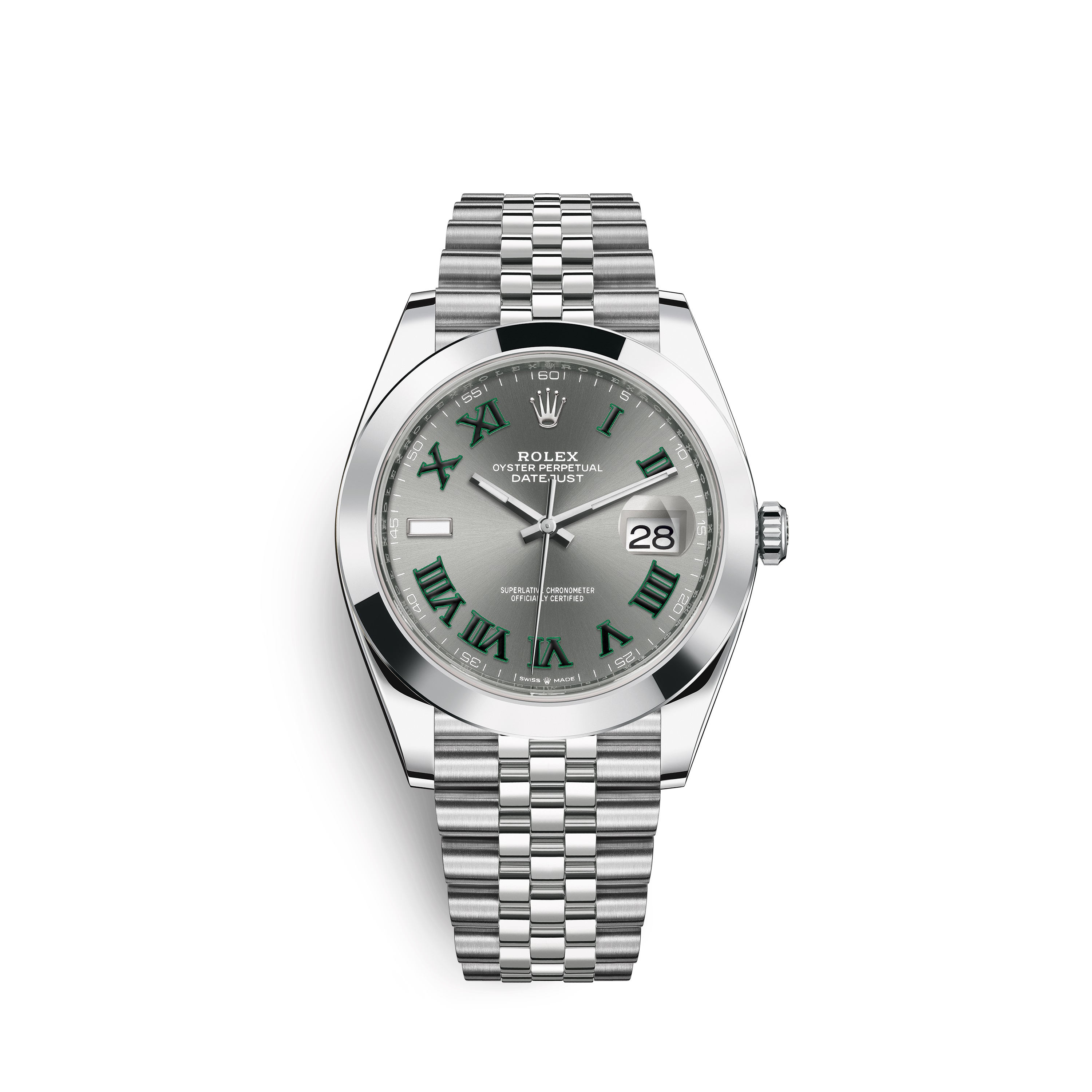 Datejust 41 126300 Stainless Steel Watch (Slate)