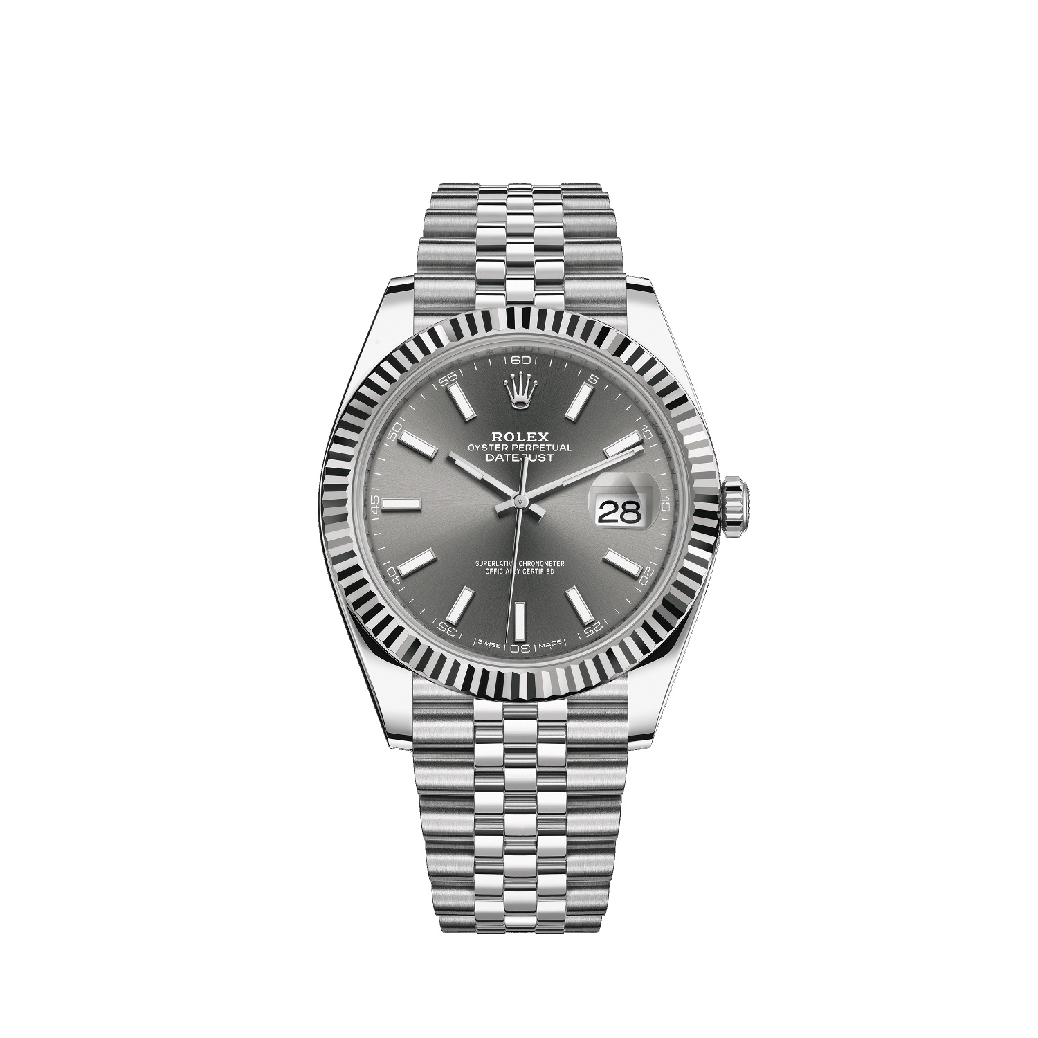 Datejust 41 126334 White Gold & Stainless Steel Watch (Dark Rhodium)