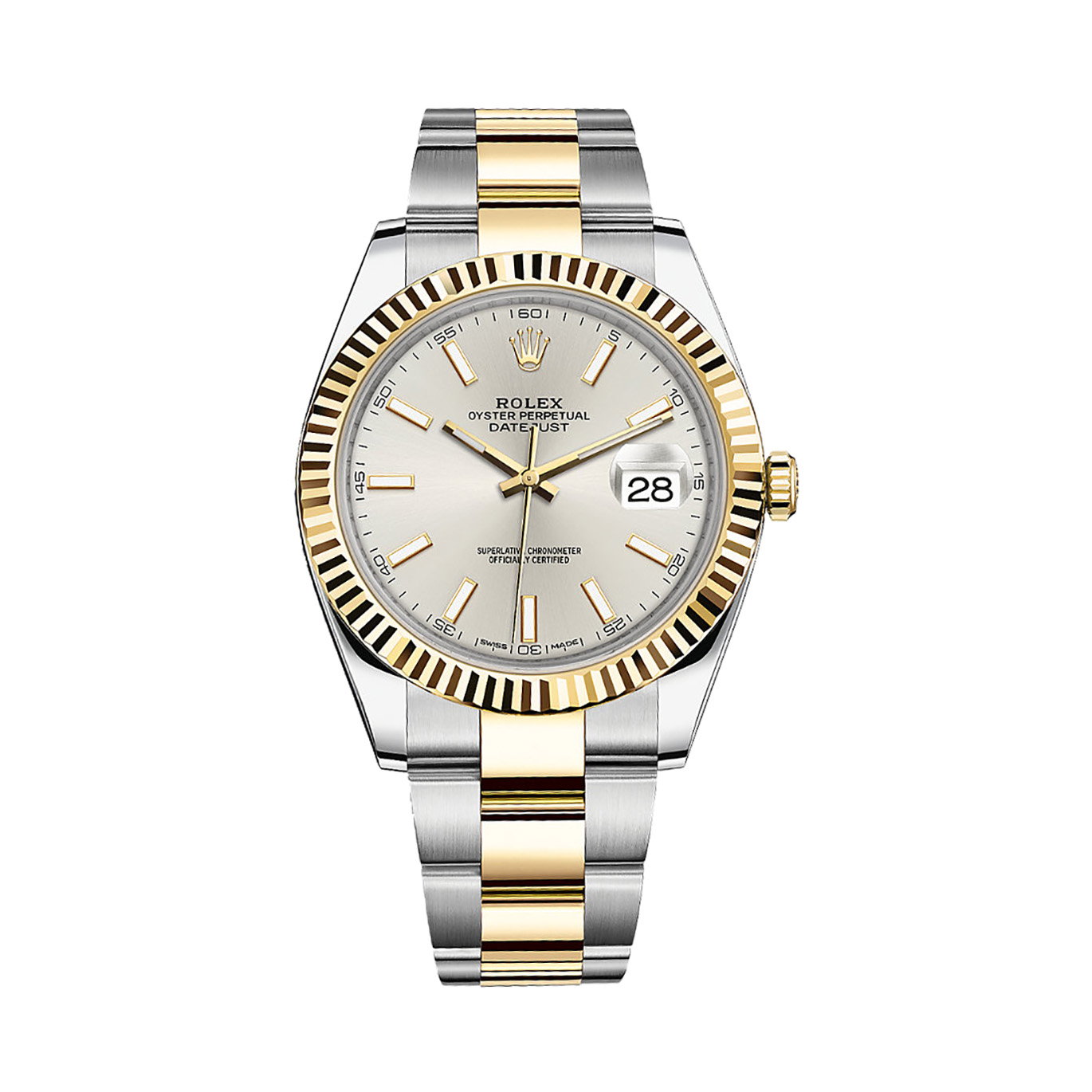 Datejust 41 126333 Gold & Stainless Steel Watch (Silver)