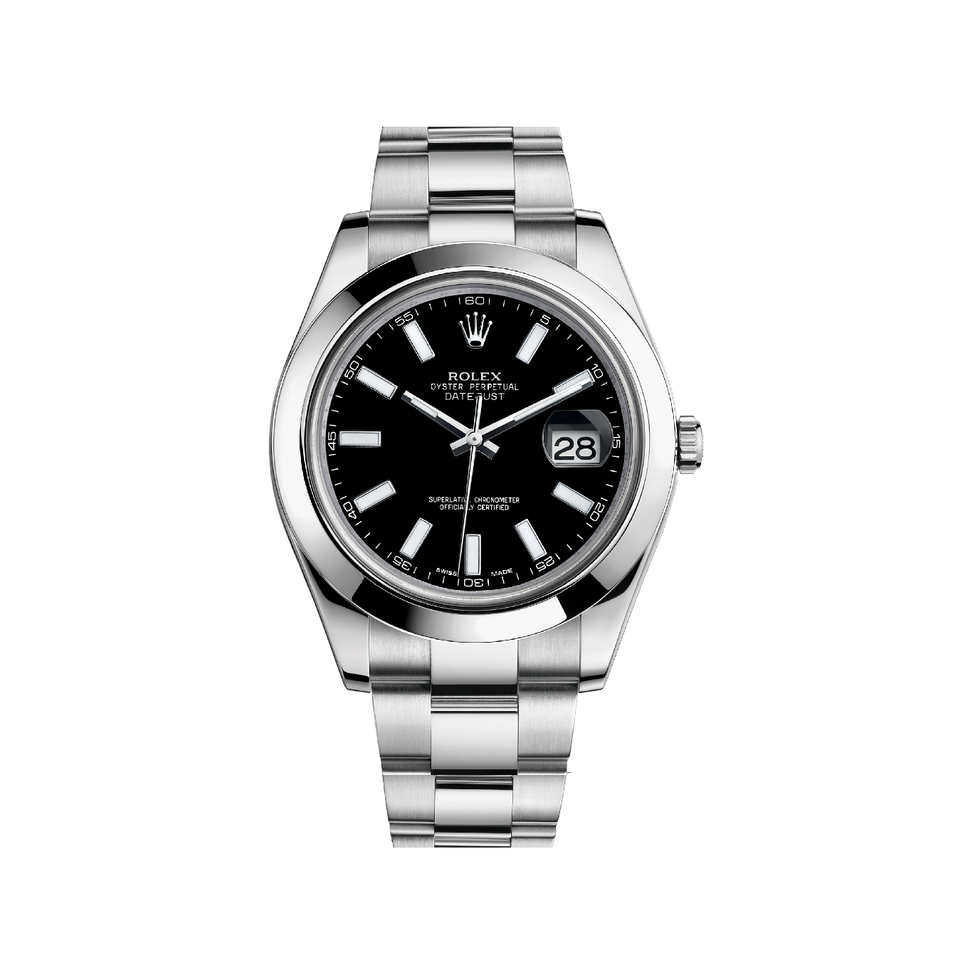 Datejust II 116300 Stainless Steel Watch (Black)