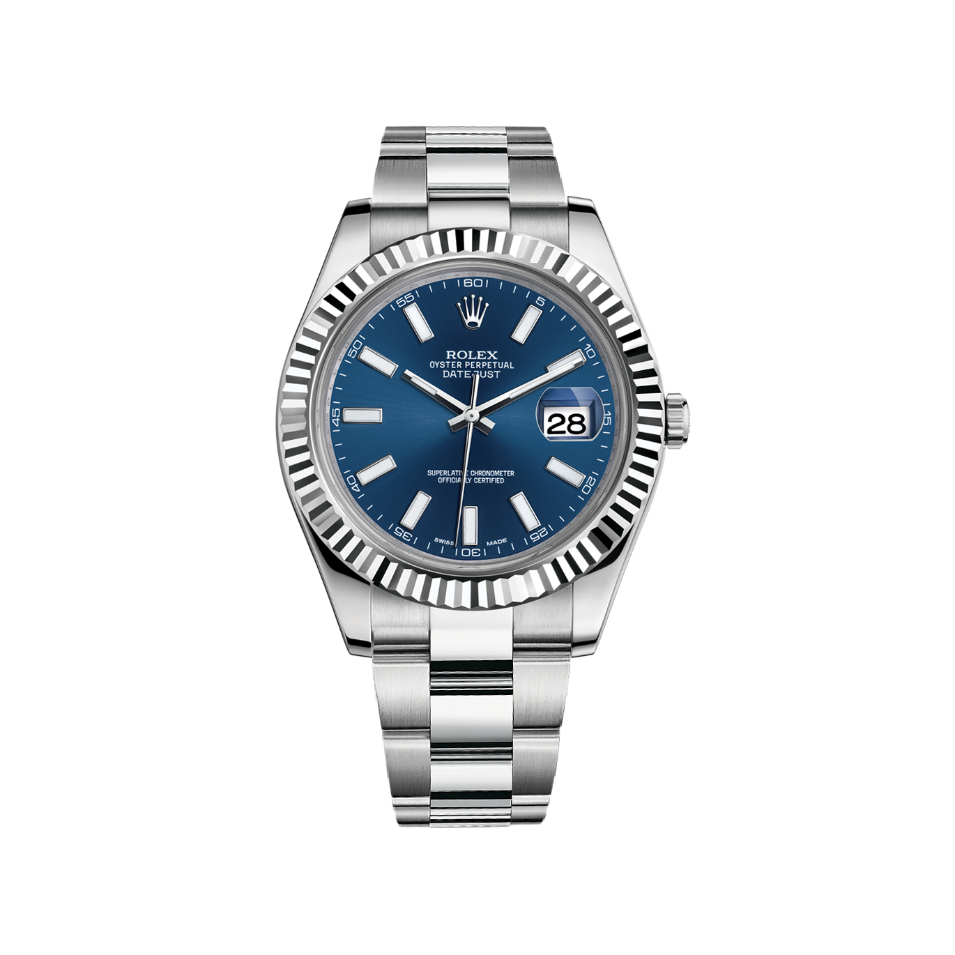 Datejust II 116334 White Gold & Stainless Steel Watch (Blue)