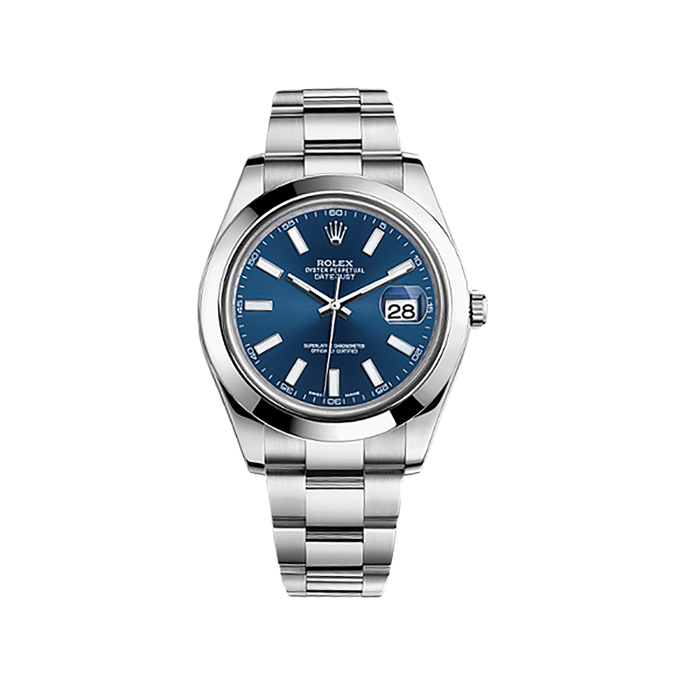 Datejust II 116300 Stainless Steel Watch (Blue)