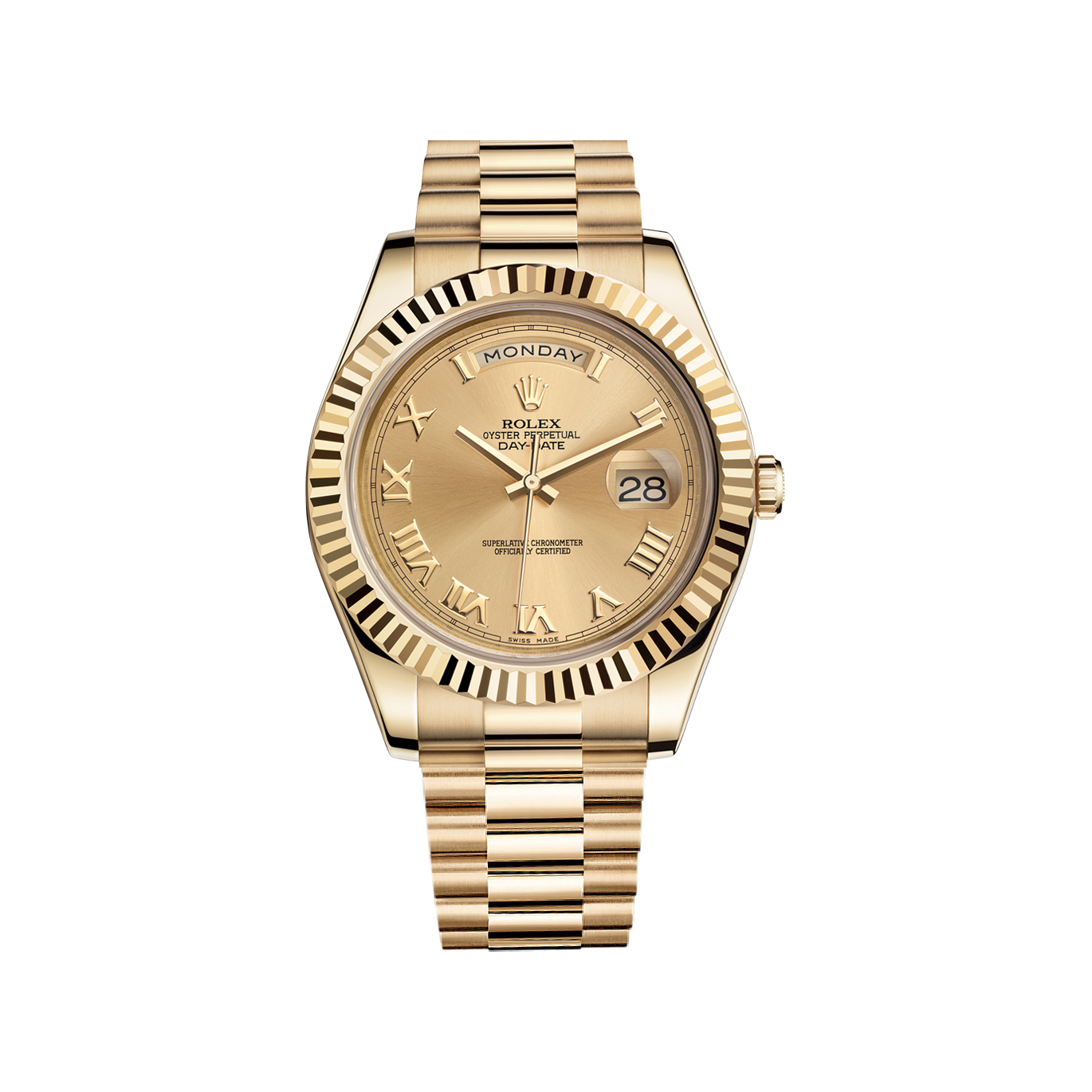 Day-Date II 218238 Gold Watch (Champagne)