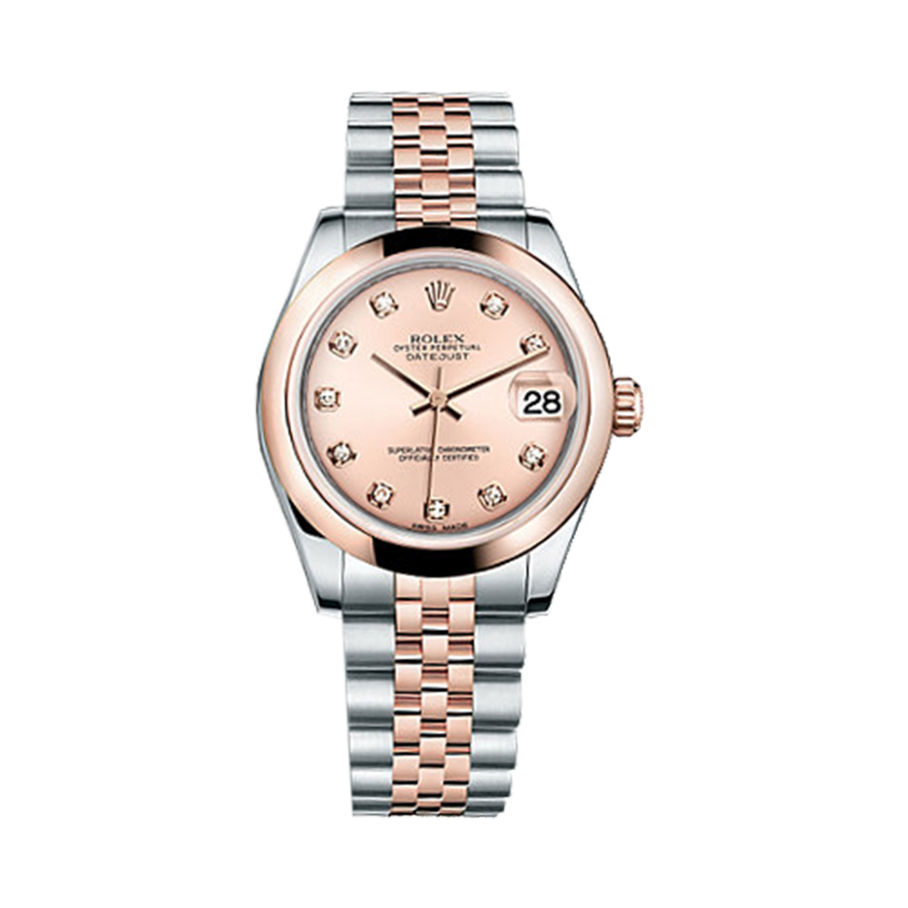 Datejust 31 178241 Rose Gold & Stainless Steel Watch (Pink Set with Diamonds)