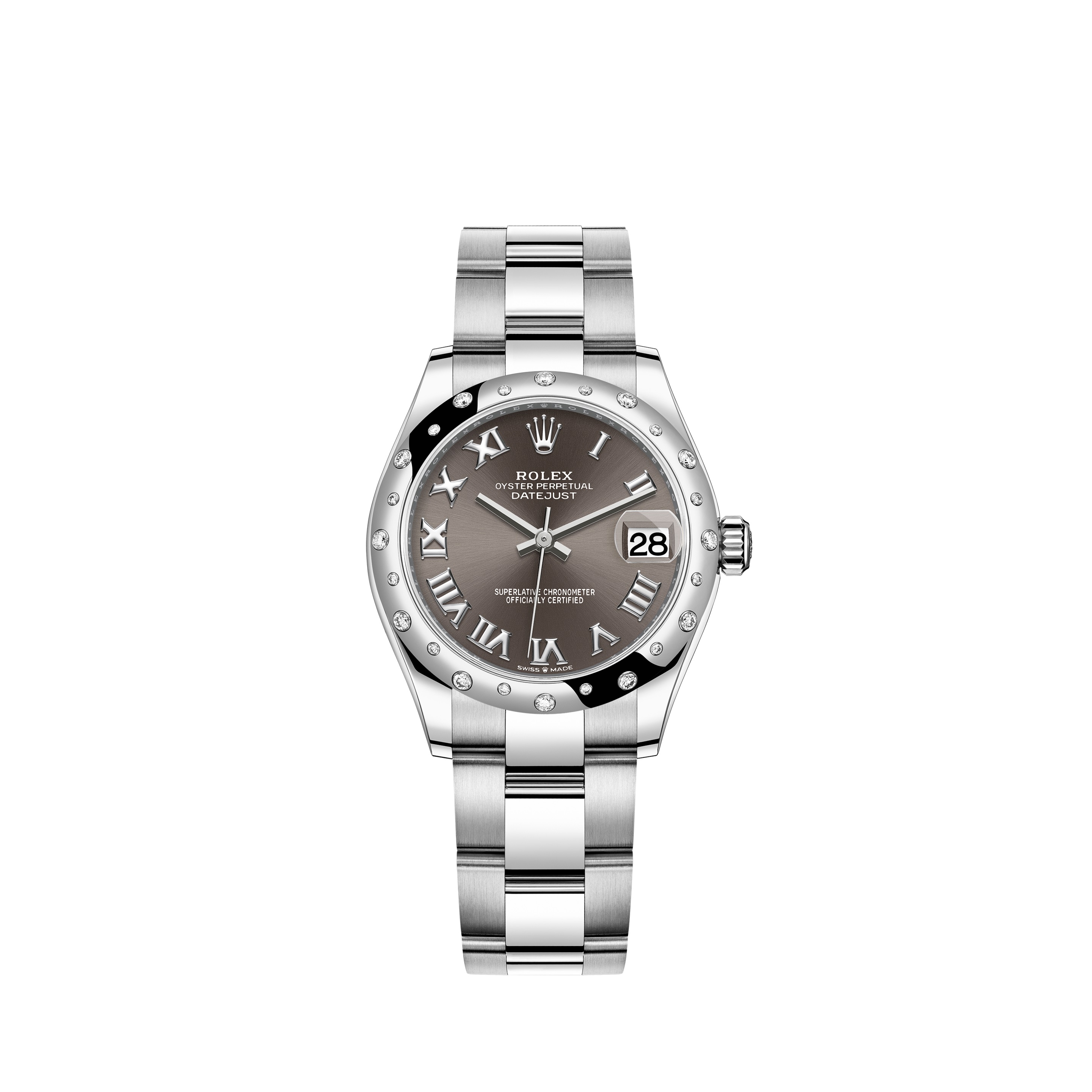 Datejust 31 278344RBR White Gold & Stainless Steel Watch (Dark Grey)