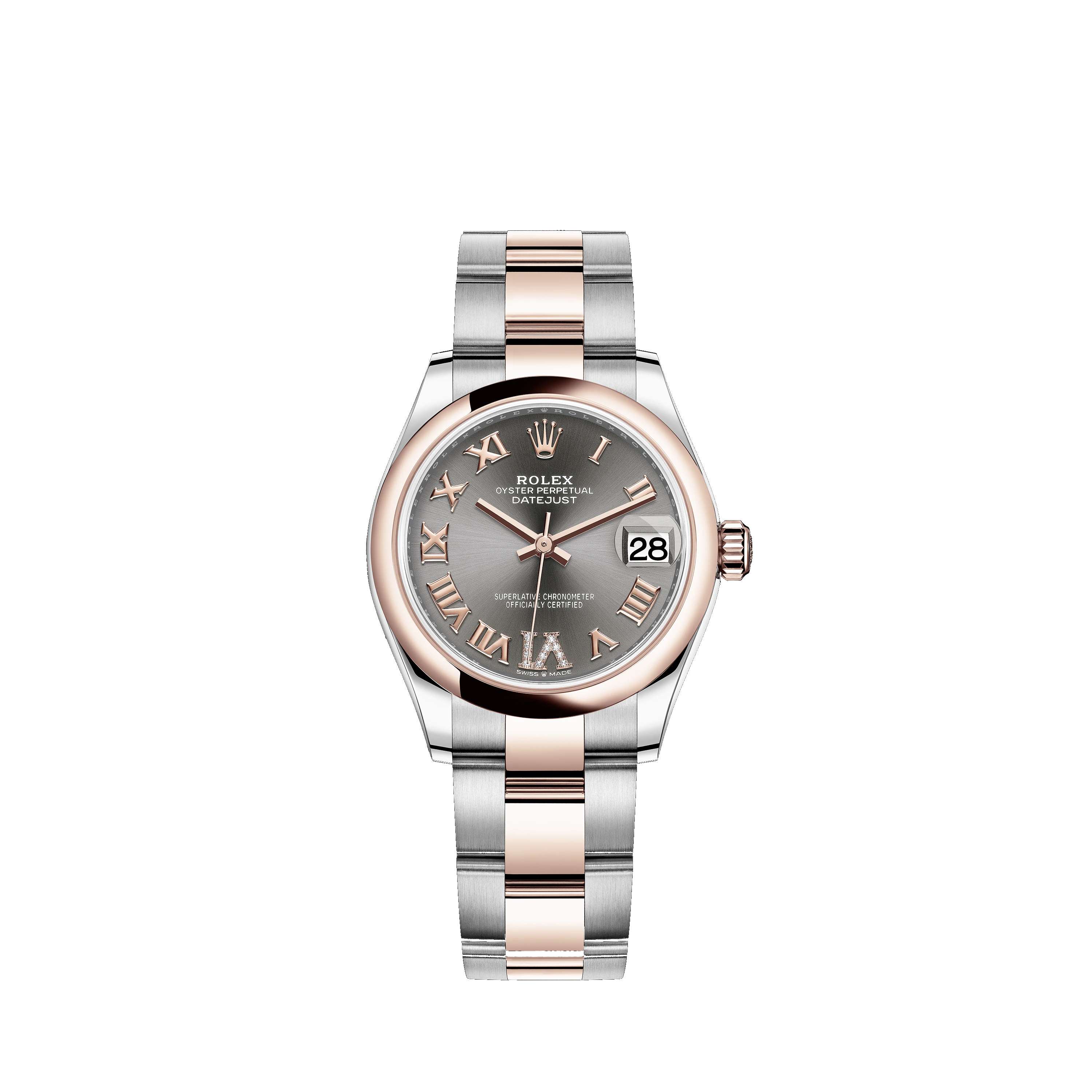 Datejust 31 278241 Rose Gold & Stainless Steel Watch (Rhodium Set with Diamonds)