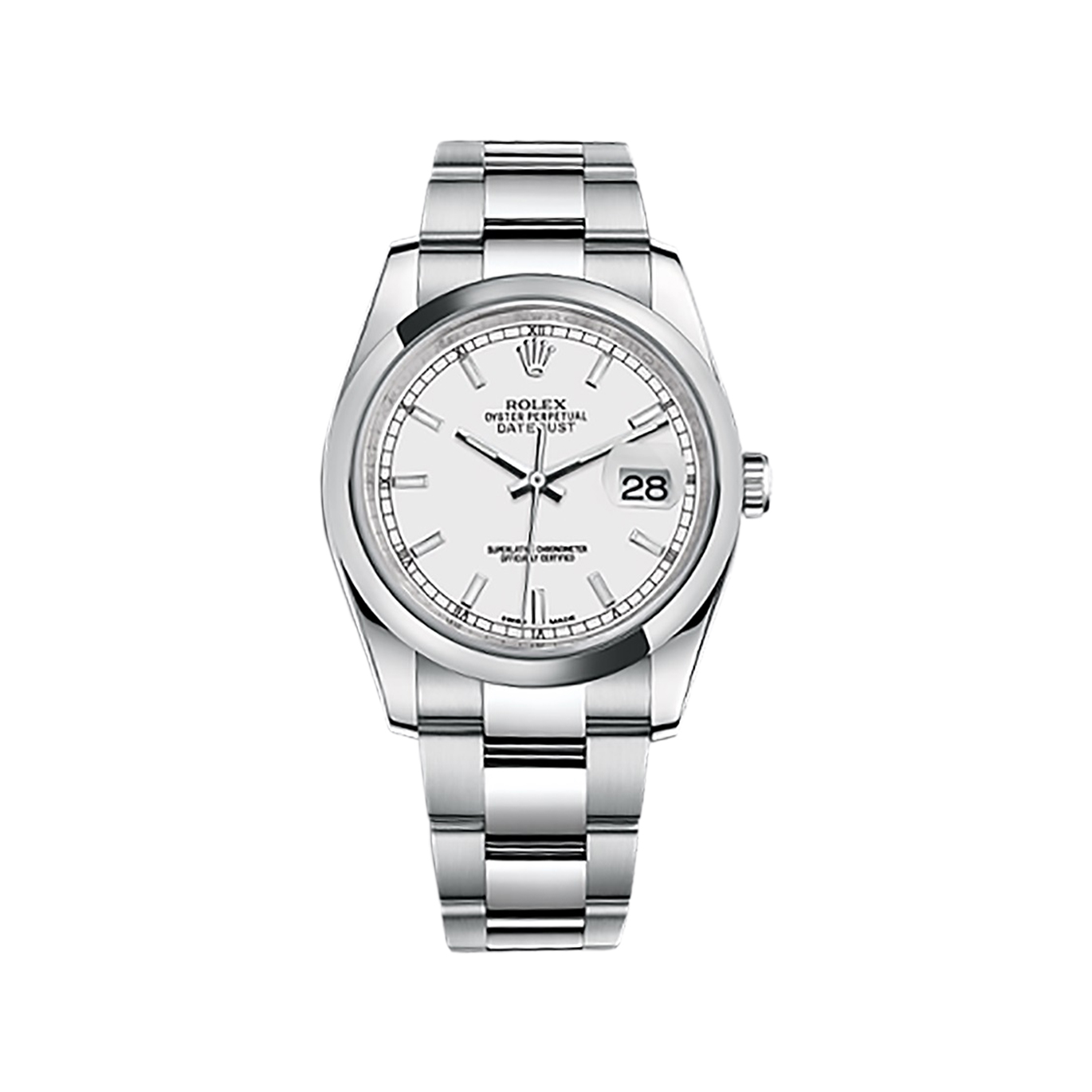 Datejust 36 116200 Stainless Steel Watch (White)