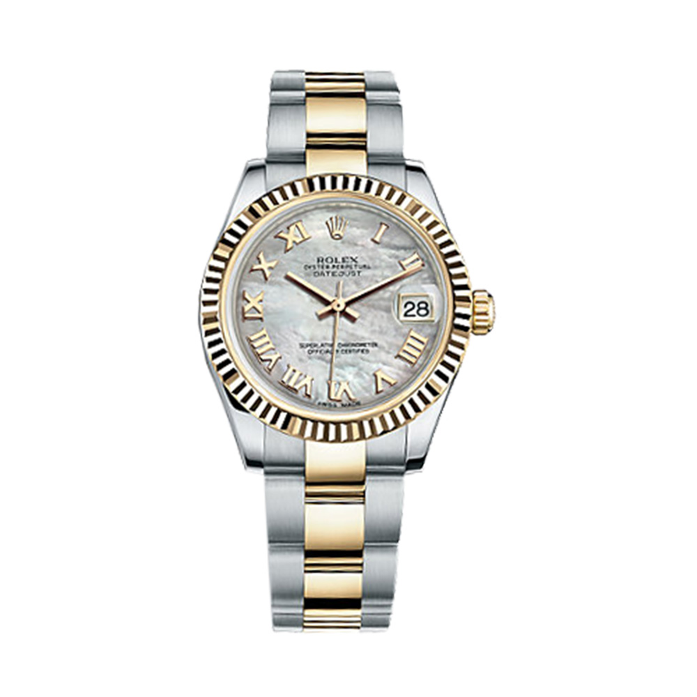 Datejust 31 178273 Gold & Stainless Steel Watch (White Mother-of-Pearl)