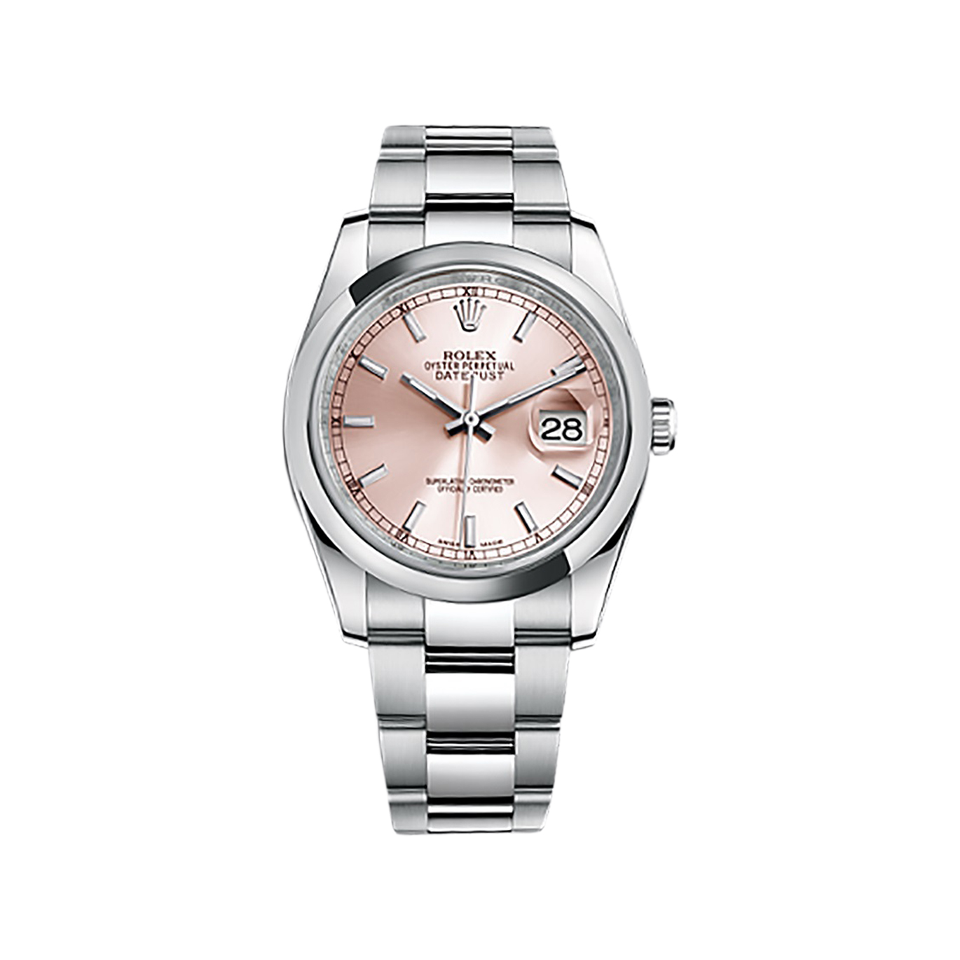 Datejust 36 116200 Stainless Steel Watch (Pink)