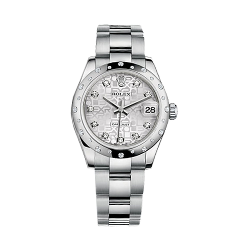 Datejust 31 178344 White Gold & Stainless Steel Watch (Silver Jubilee Design Set with Diamonds)