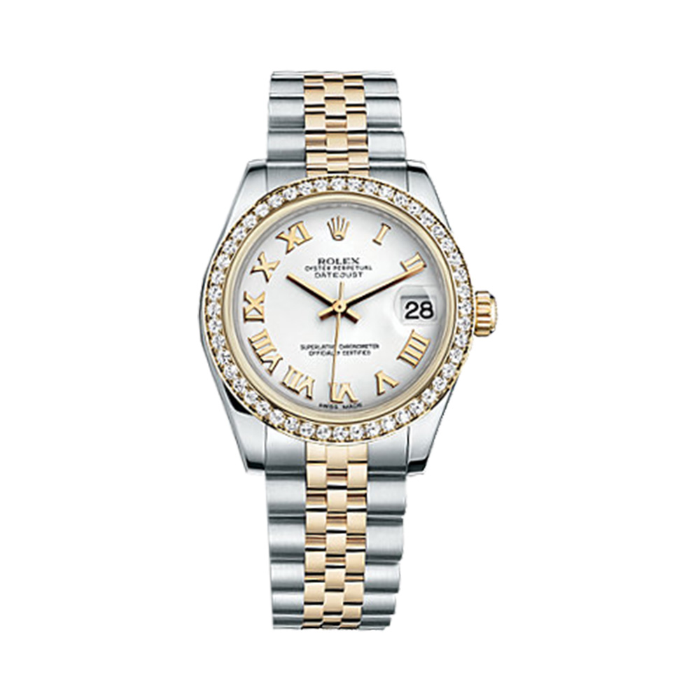 Datejust 31 178383 Gold & Stainless Steel Watch (White)