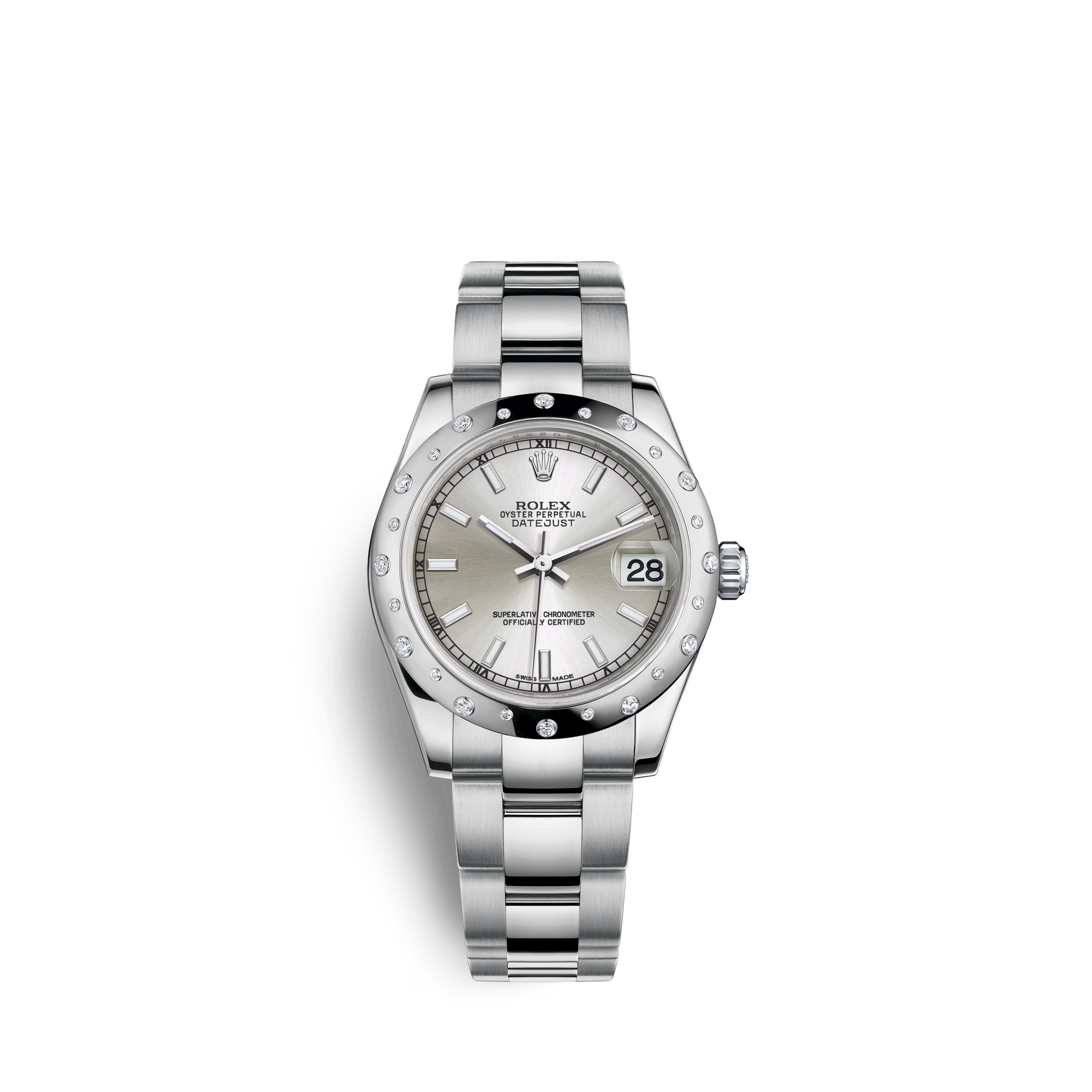 Datejust 31 178344 White Gold & Diamonds Watch (Silver)