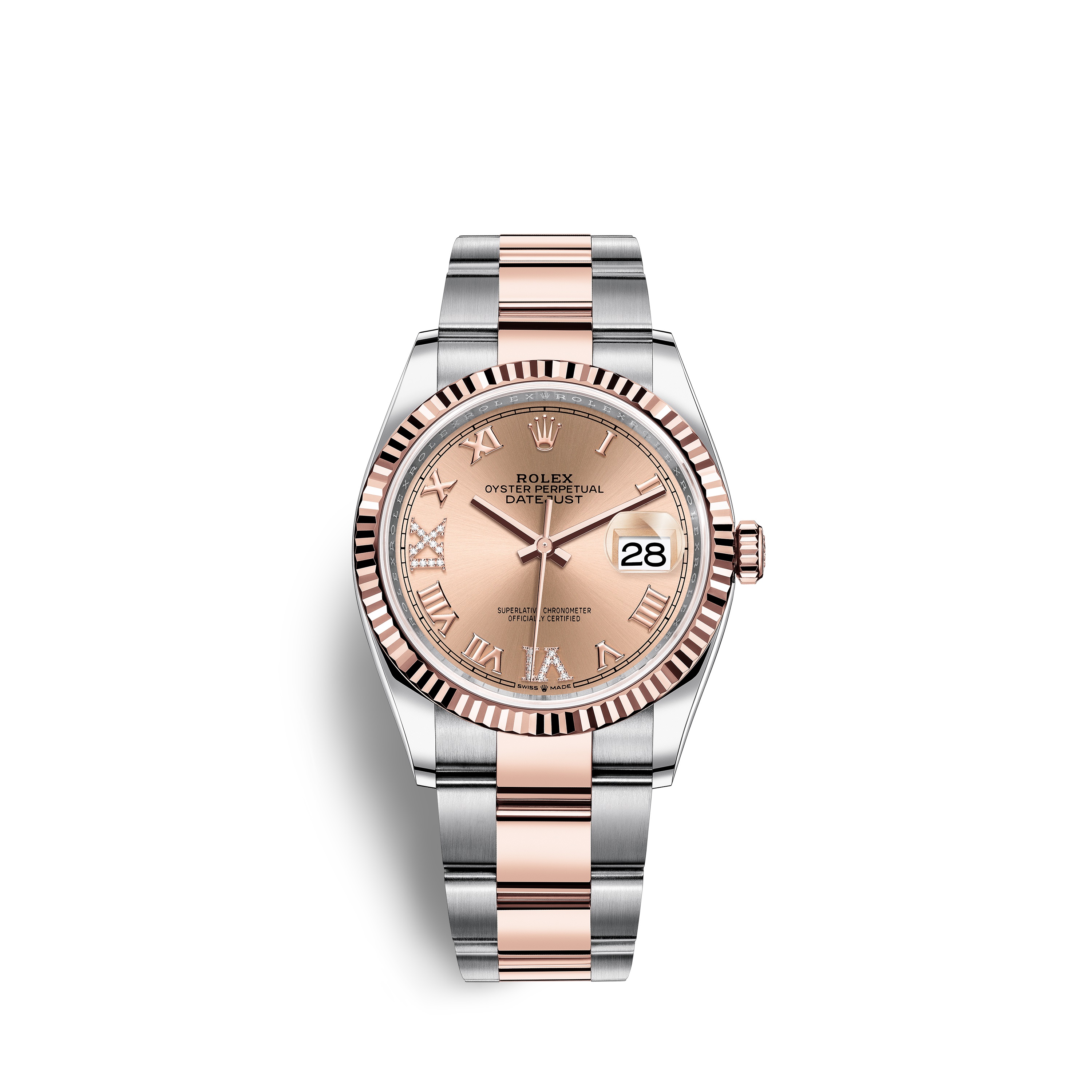 Datejust 36 126231 Rose Gold & Stainless Steel Watch (Rose Set with Diamonds)