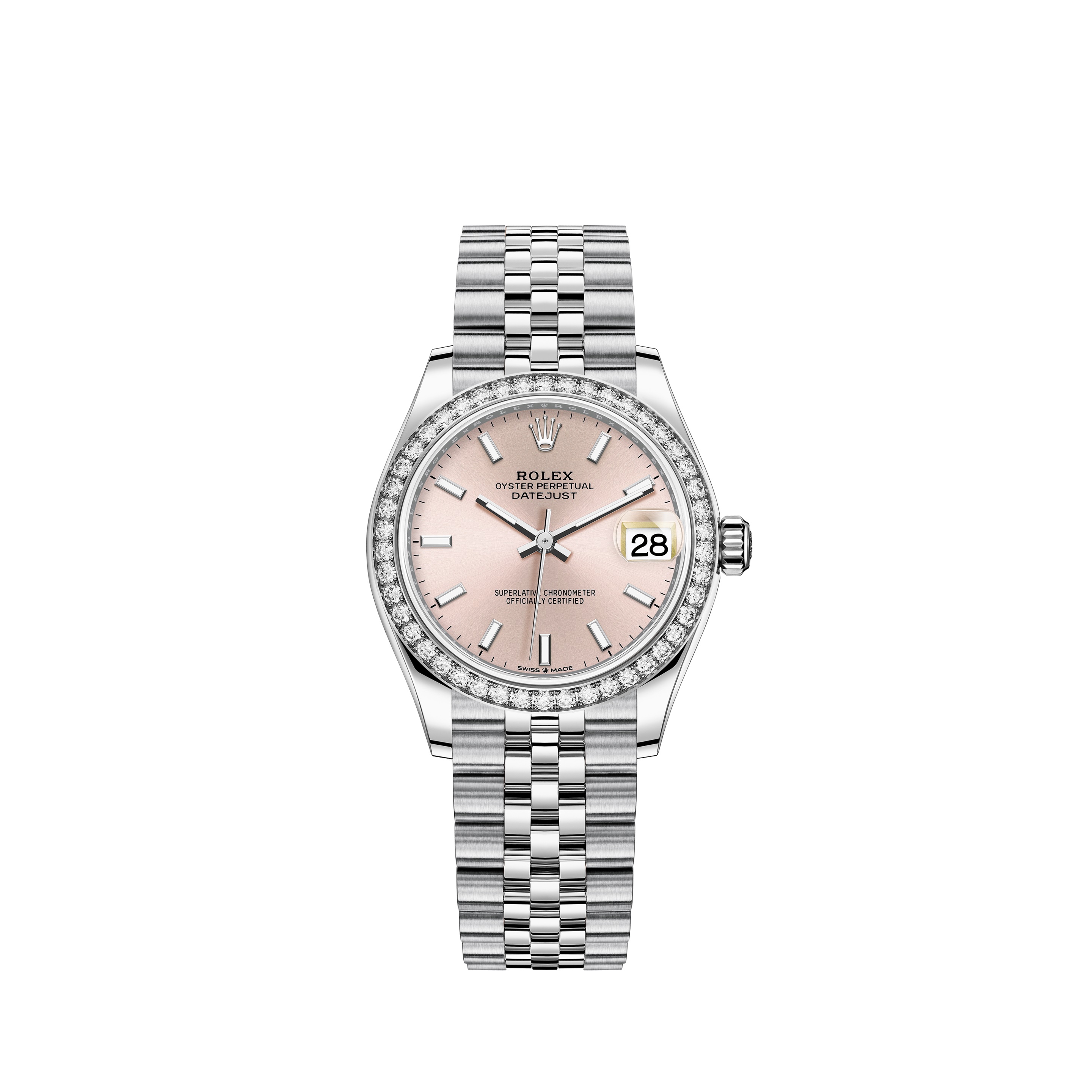 Datejust 31 278384RBR White Gold & Stainless Steel Watch (Pink)