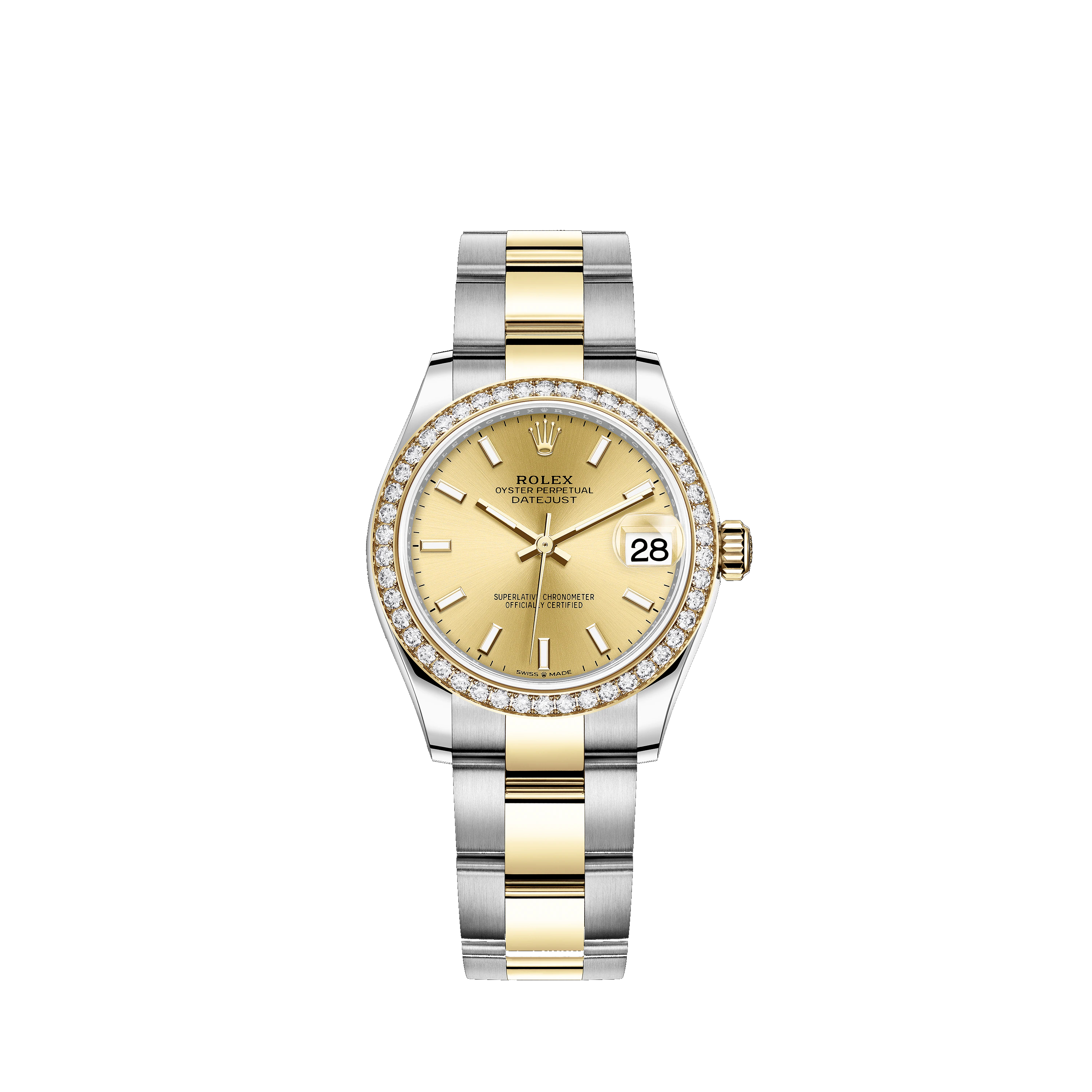 Datejust 31 278383RBR Gold & Stainless Steel Watch (Champagne-Colour)