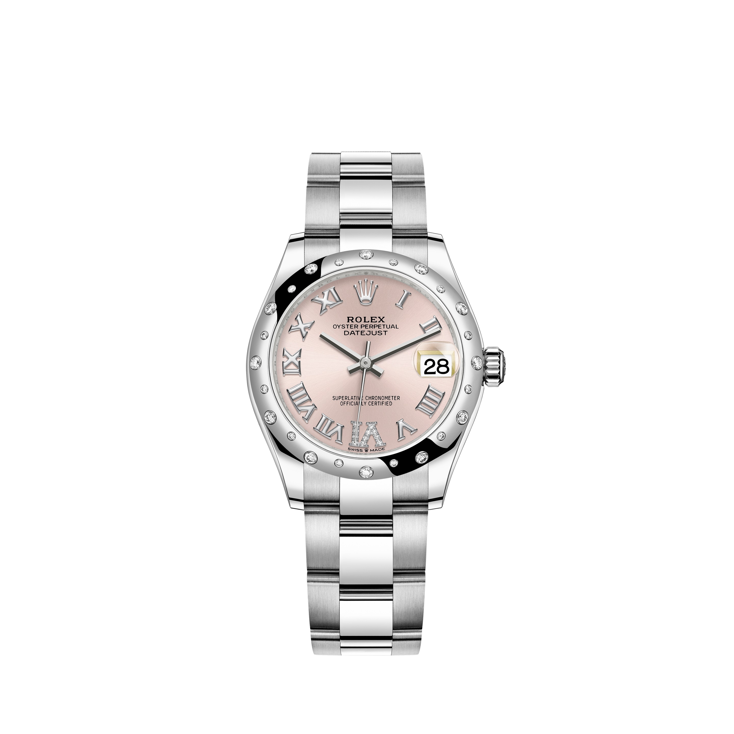 Datejust 31 278344RBR White Gold & Stainless Steel Watch (Pink Set with Diamonds)