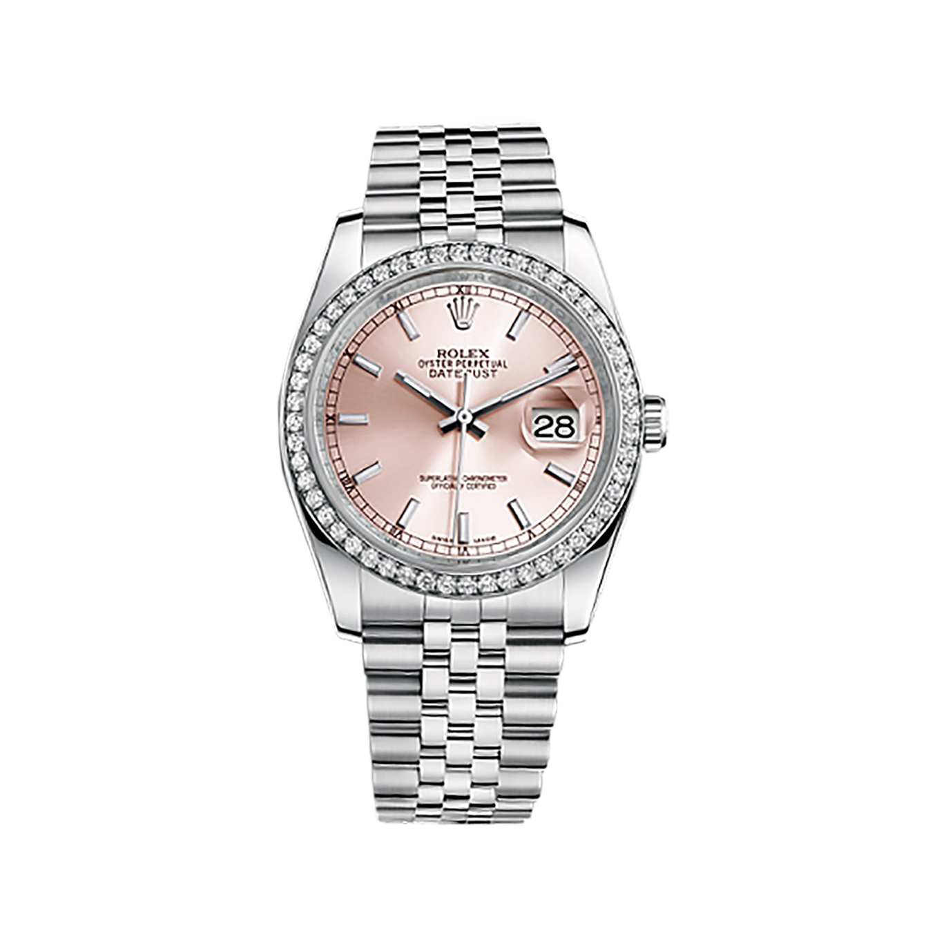 Datejust 36 116244 White Gold & Stainless Steel Watch (Pink)