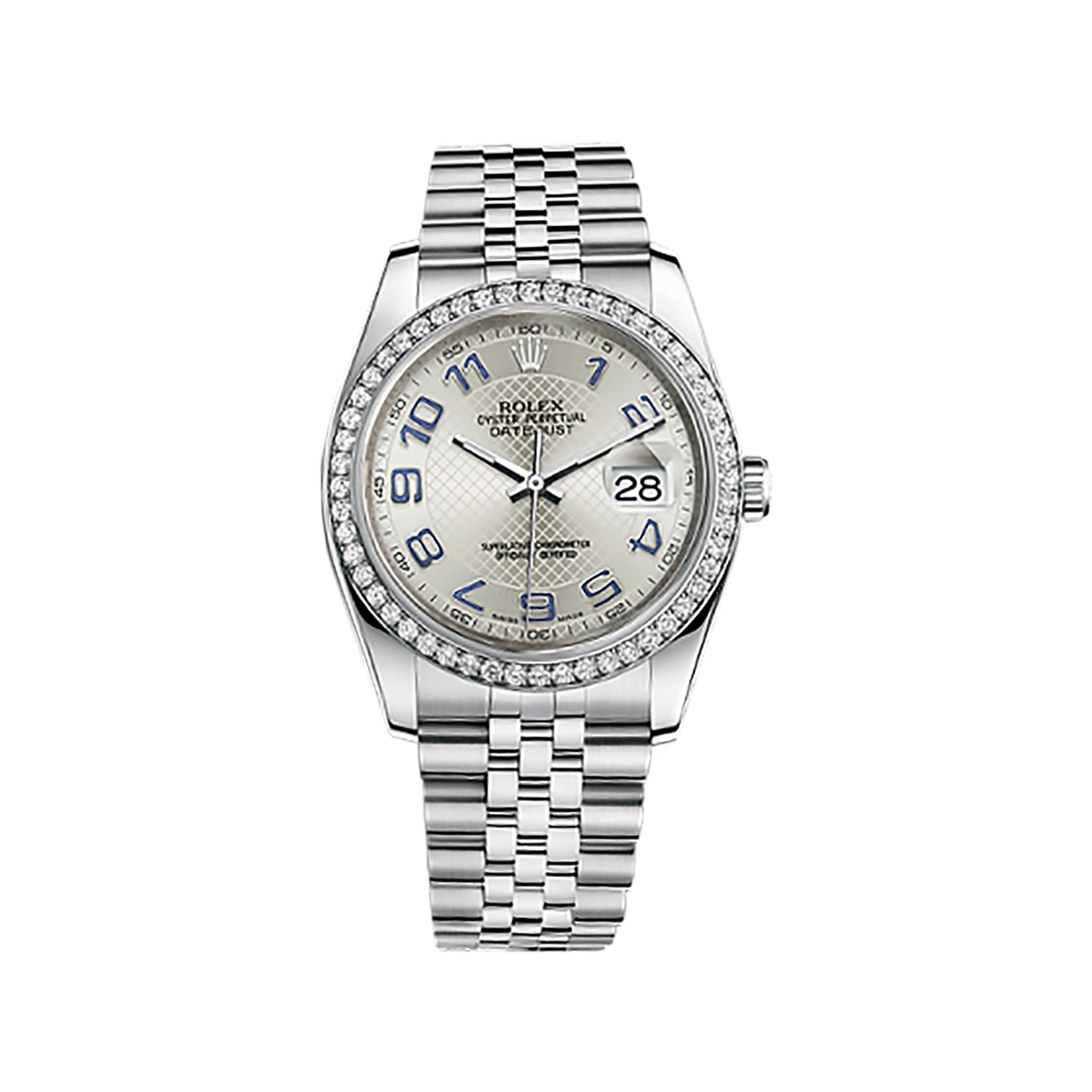 Datejust 36 116244 White Gold & Stainless Steel Watch (Silver)