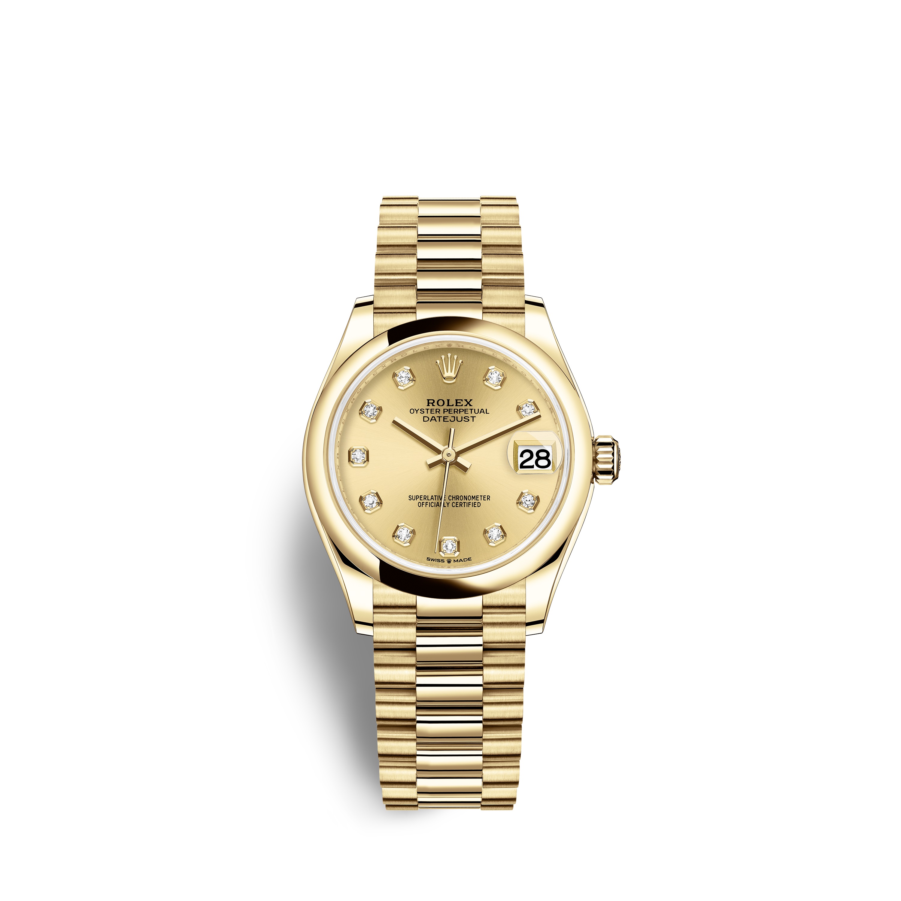 Datejust 31 278248 Gold Watch (Champagne-Colour Set with Diamonds)