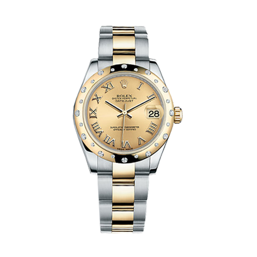 Datejust 31 178343 Gold & Stainless Steel Watch (Champagne) - Click Image to Close