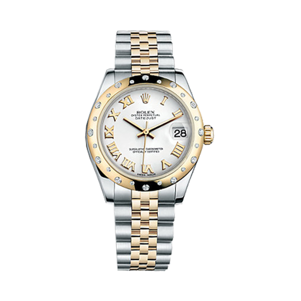 Datejust 31 178343 Gold & Stainless Steel Watch (White)