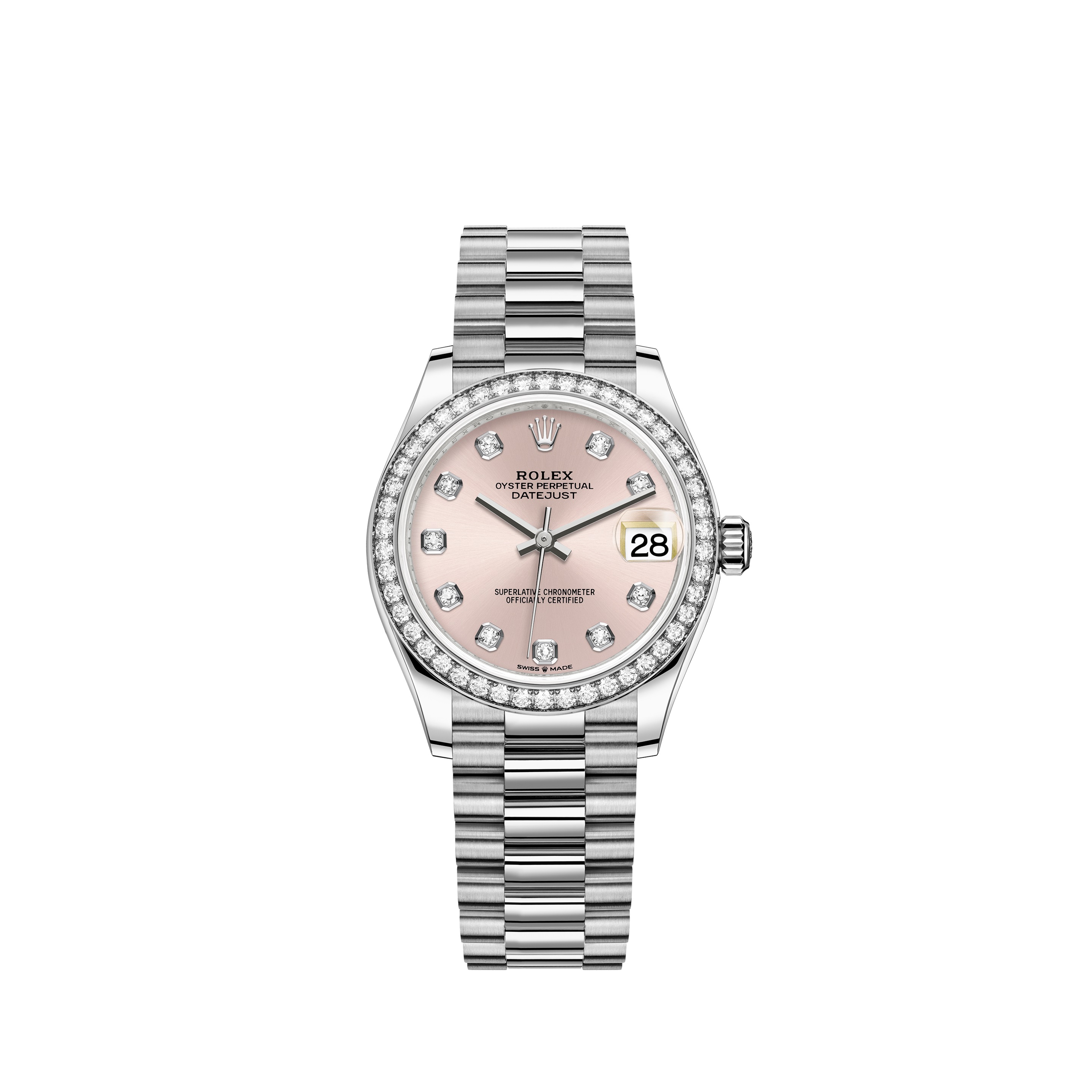 Datejust 31 278289RBR White Gold Watch (Pink Set with Diamonds)