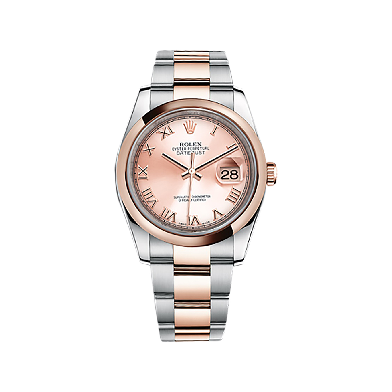Datejust 36 116201 Rose Gold & Stainless Steel Watch (Pink)