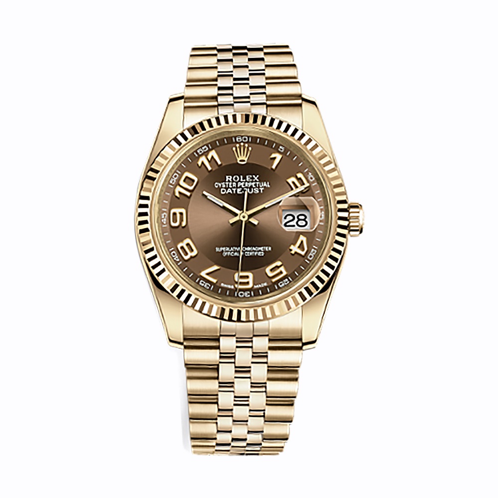 Datejust 36 116238 Gold Watch (Bronze) - Click Image to Close