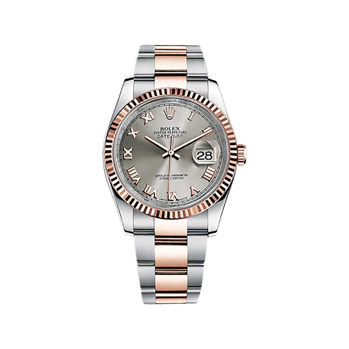 Datejust 36 116231 Rose Gold & Stainless Steel Watch (Steel) - Click Image to Close