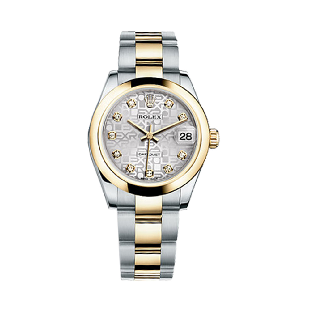 Datejust 31 178243 Gold & Stainless Steel Watch (Silver Jubilee Design Set with Diamonds) - Click Image to Close