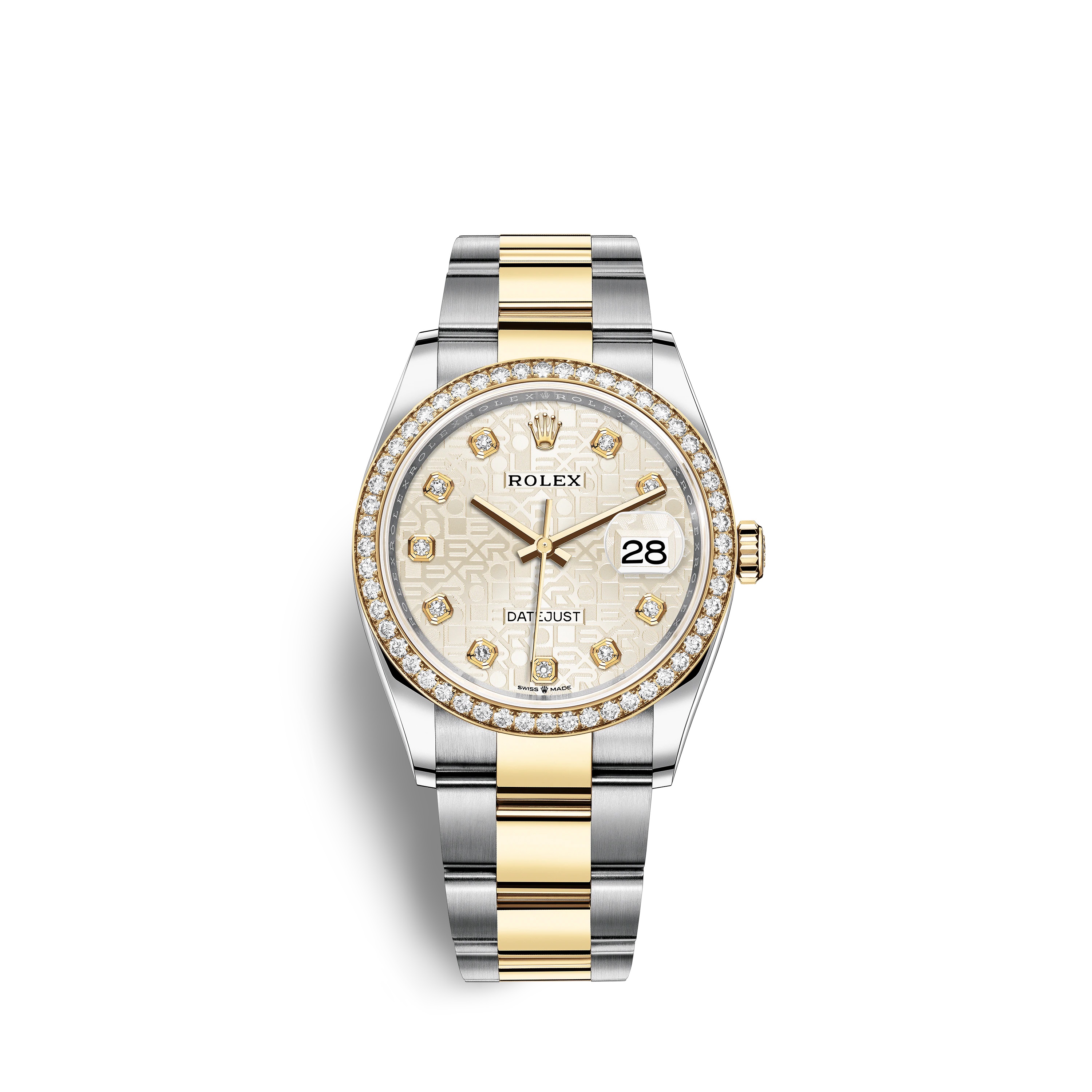 Datejust 36 126283RBR Gold & Stainless Steel Watch (Silver Jubilee Design Set with Diamonds)