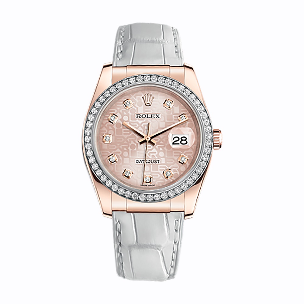 Datejust 36 116185 Rose Gold Watch (Pink Jubilee Design Set with Diamonds)