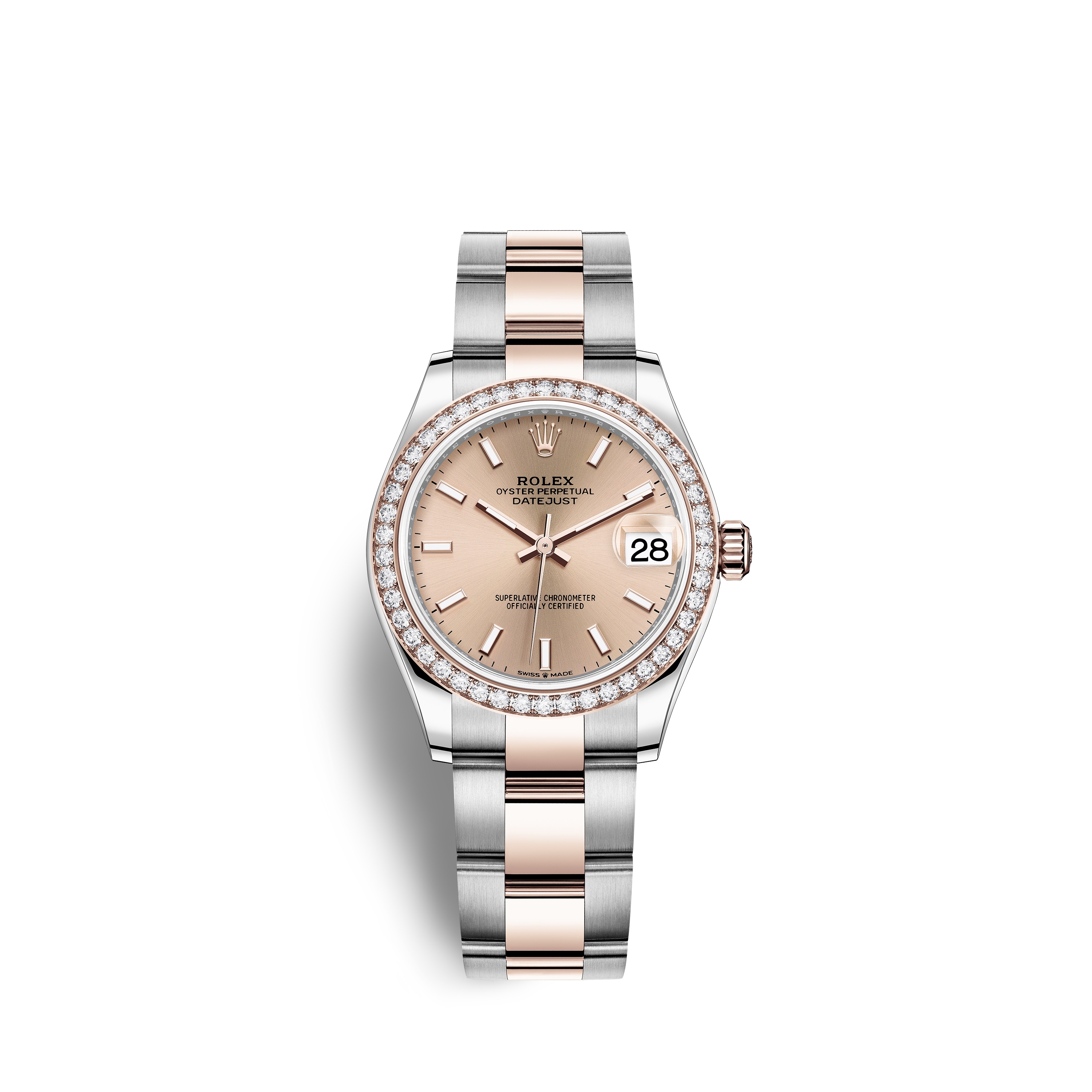 Datejust 31 278381RBR Rose Gold, Stainless Steel & Diamonds Watch (Rosé Colour)