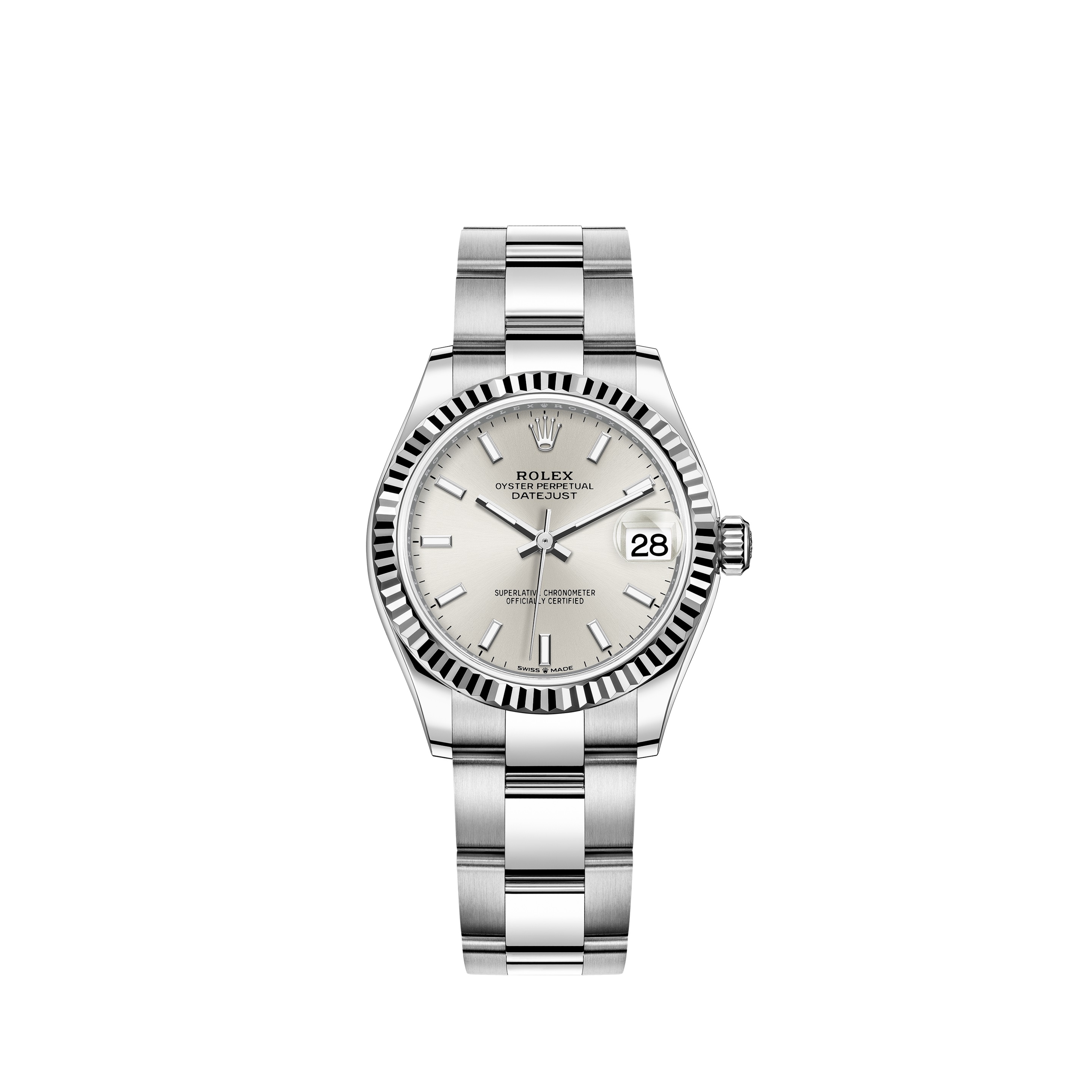 Datejust 31 278274 White Gold & Stainless Steel Watch (Silver) - Click Image to Close