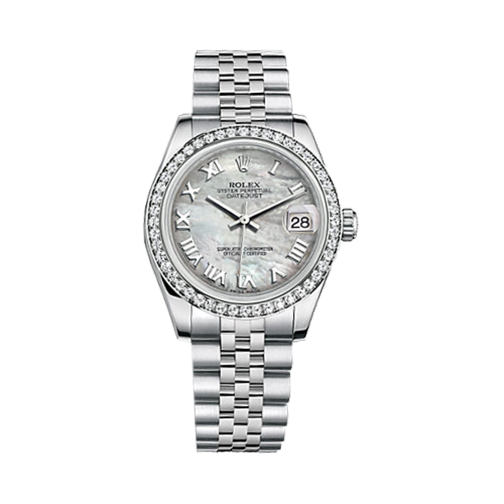 Datejust 31 178384 White Gold & Stainless Steel Watch (White Mother-of-Pearl)