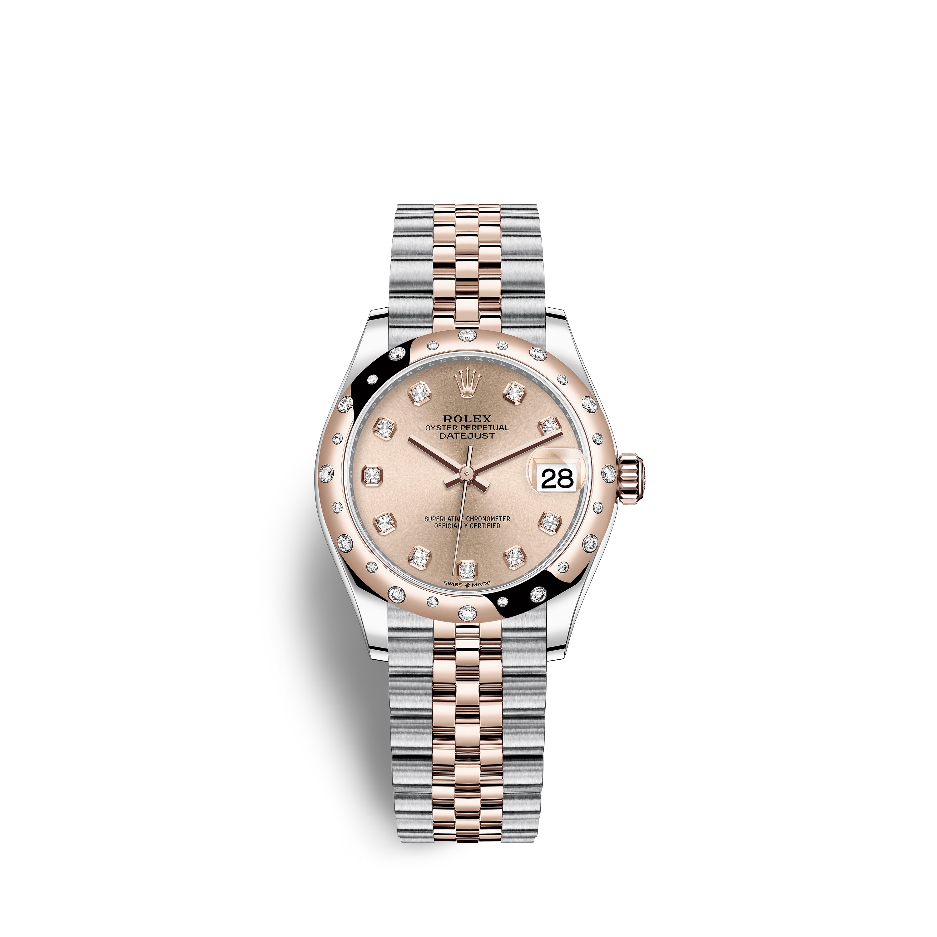 Datejust 31 278341RBR Rose Gold, Stainless Steel & Diamonds Watch (Rosé Colour Set with Diamonds)