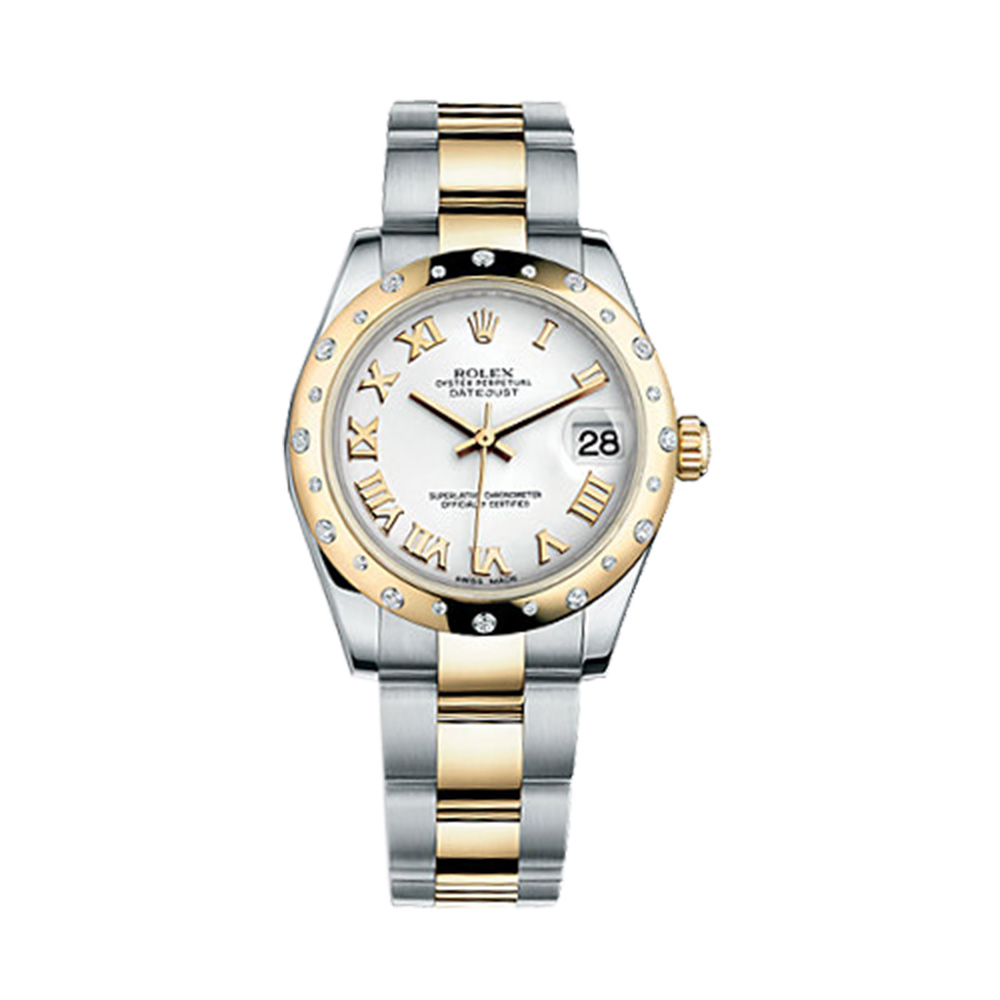 Datejust 31 178343 Gold & Stainless Steel Watch (White)